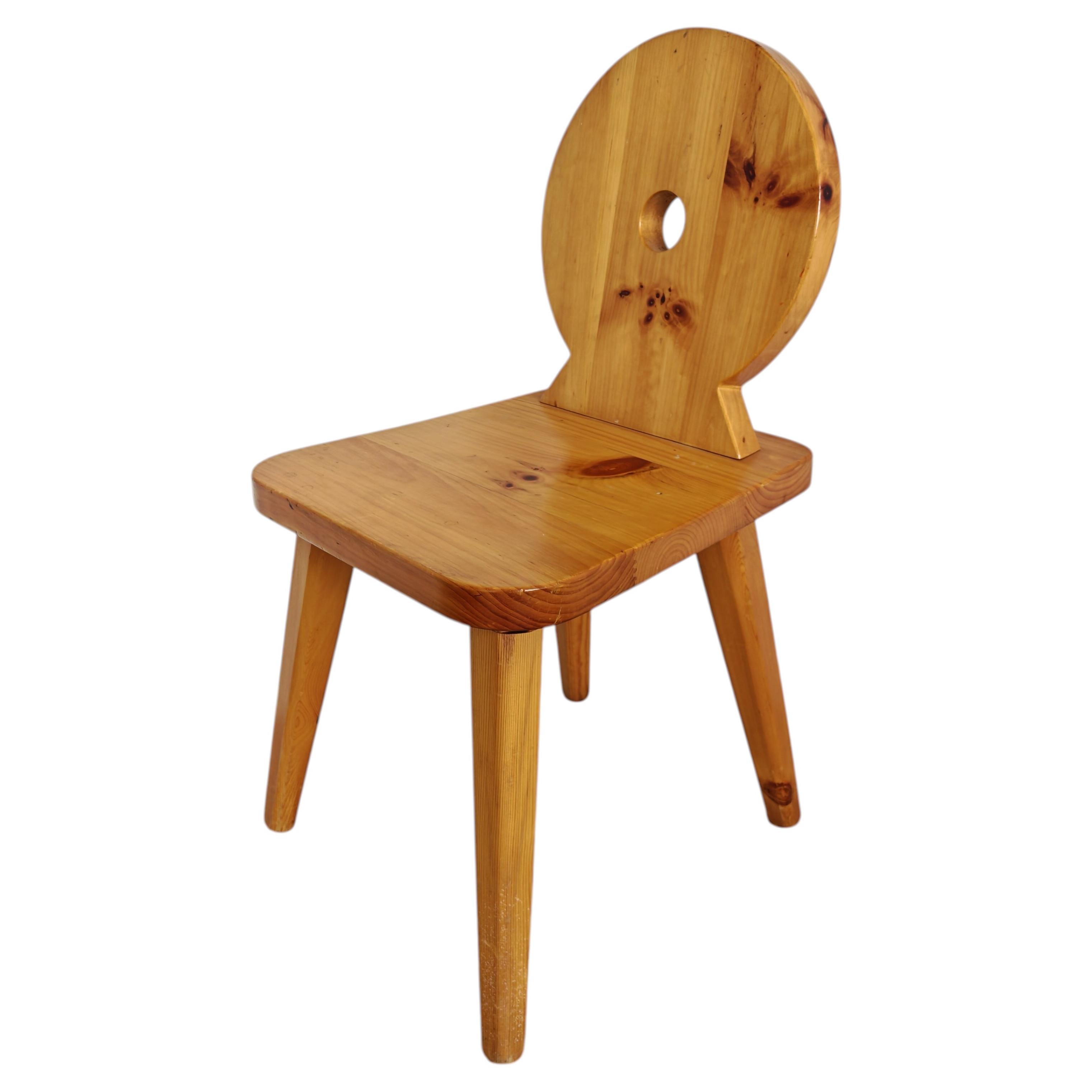 1 of 3 Brutalist Sculptiral Chairs done in pine, attr. to Gilbert Marklund