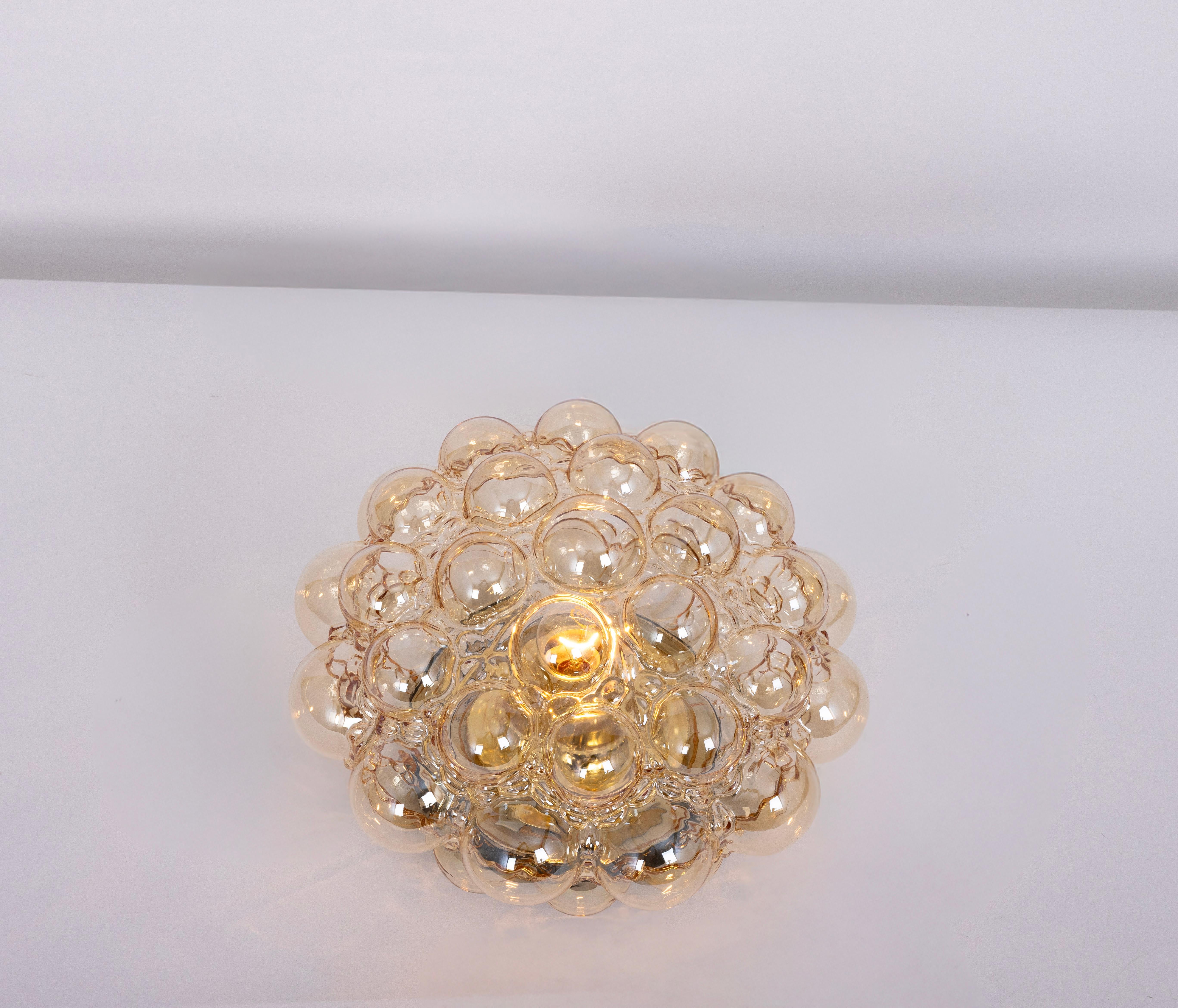 1 of 4 Bubble Glass Flushmounts by Helena Tynell, Limburg, Germany, 1970s In Good Condition For Sale In Aachen, NRW