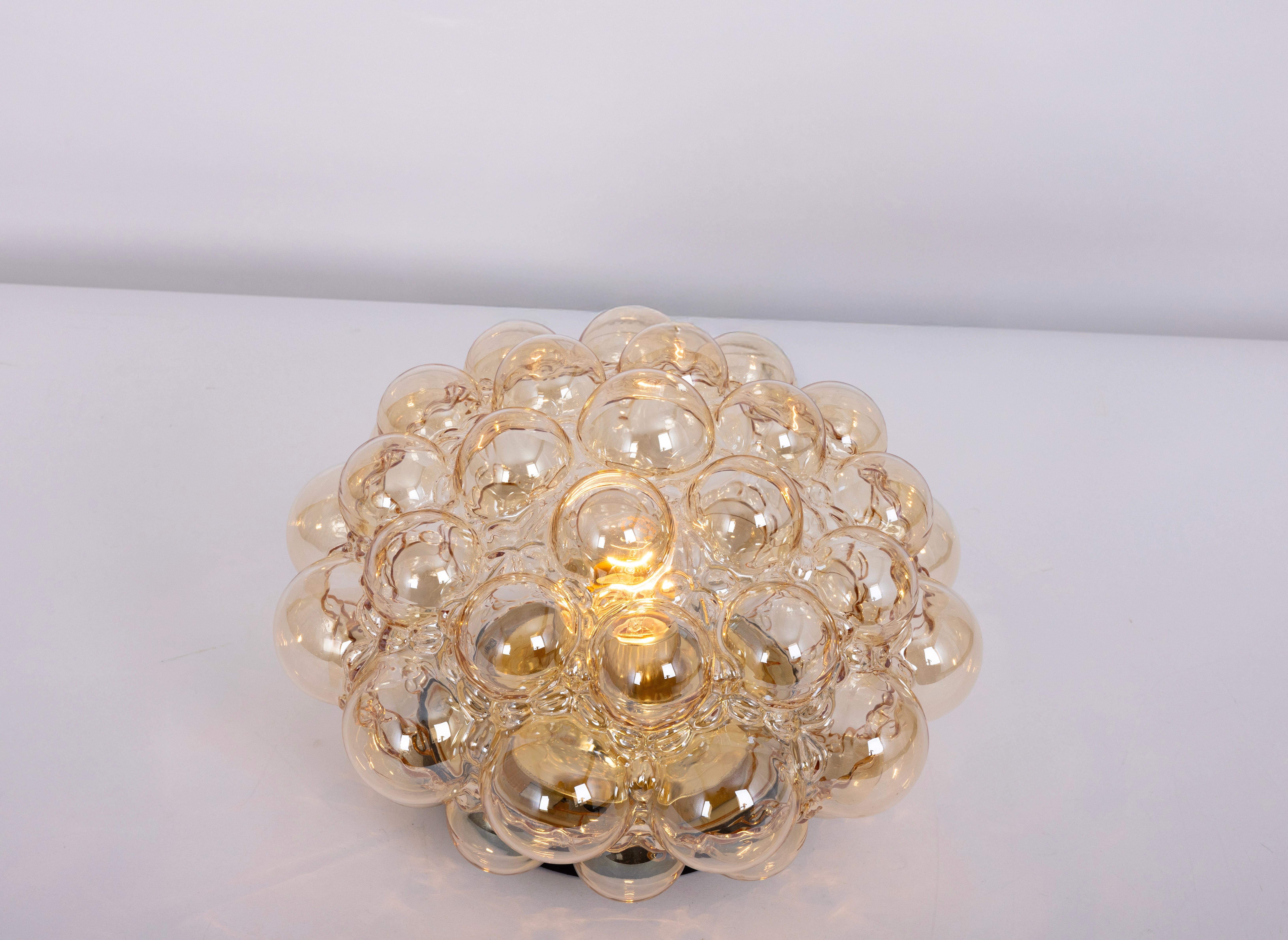 Late 20th Century 1 of 4 Bubble Glass Flushmounts by Helena Tynell, Limburg, Germany, 1970s For Sale