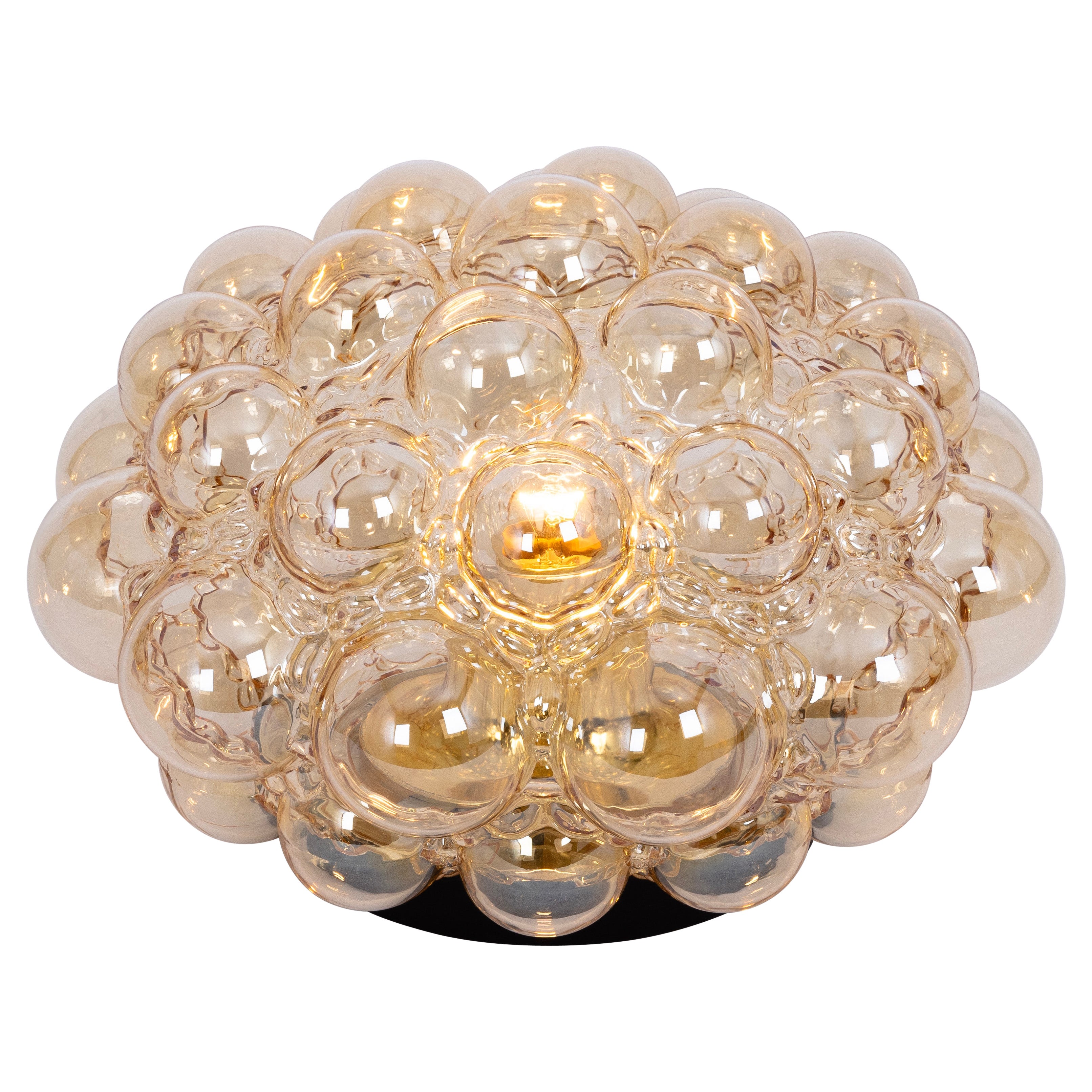 1 of 4 Bubble Glass Flushmounts by Helena Tynell, Limburg, Germany, 1970s For Sale