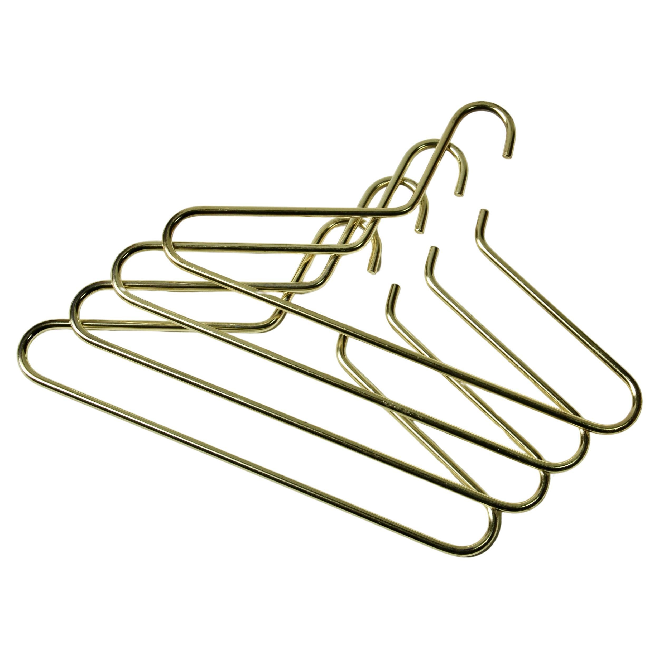 Austrian 1 of 4 Carl Auböck Attributed Mid-Century Modern Brass Coat Hangers Clothes Rack For Sale