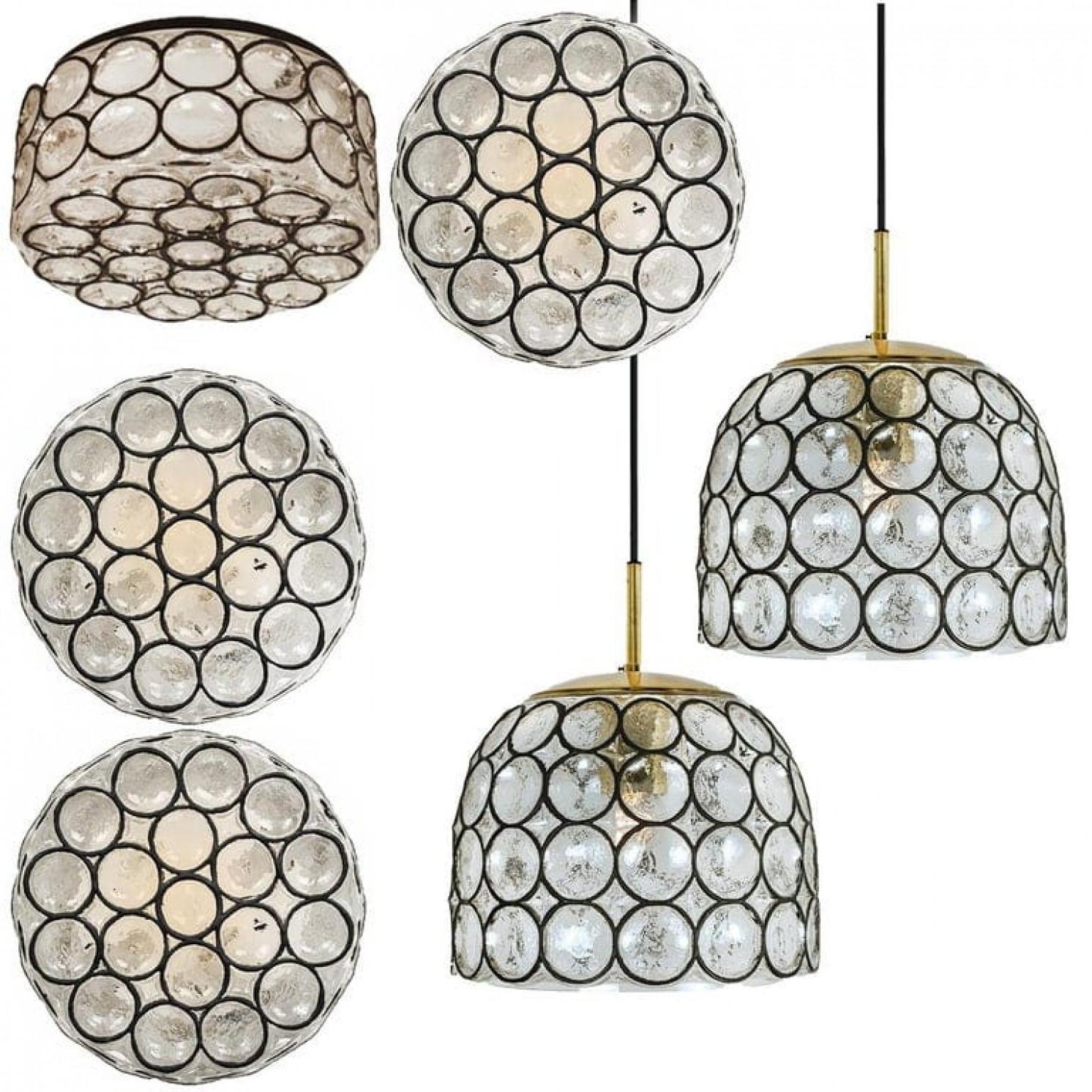 1 de 4 Candelabros Círculos de Hierro y Cristal Burbuja, Limburgo en venta 9