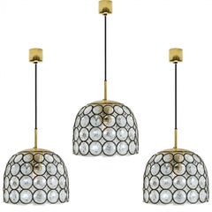 1 of 4 Circle Iron and Bubble Glass Chandeliers, Limburg