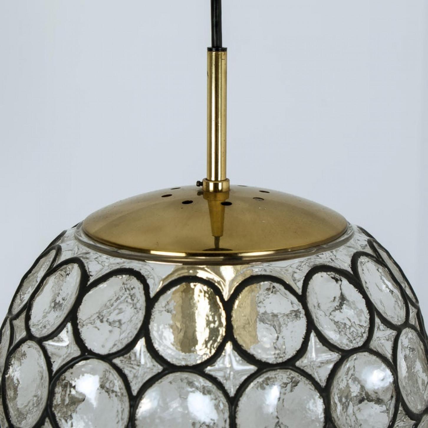 Other 1 of 4 Circle Iron and Bubble Glass Chandeliers, Limburg For Sale