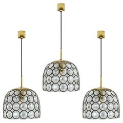 1 of 4 Circle Iron and Bubble Glass Chandeliers, Limburg