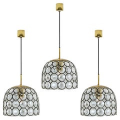 1 of 4 Circle Iron and Bubble Glass Chandeliers, Limburg