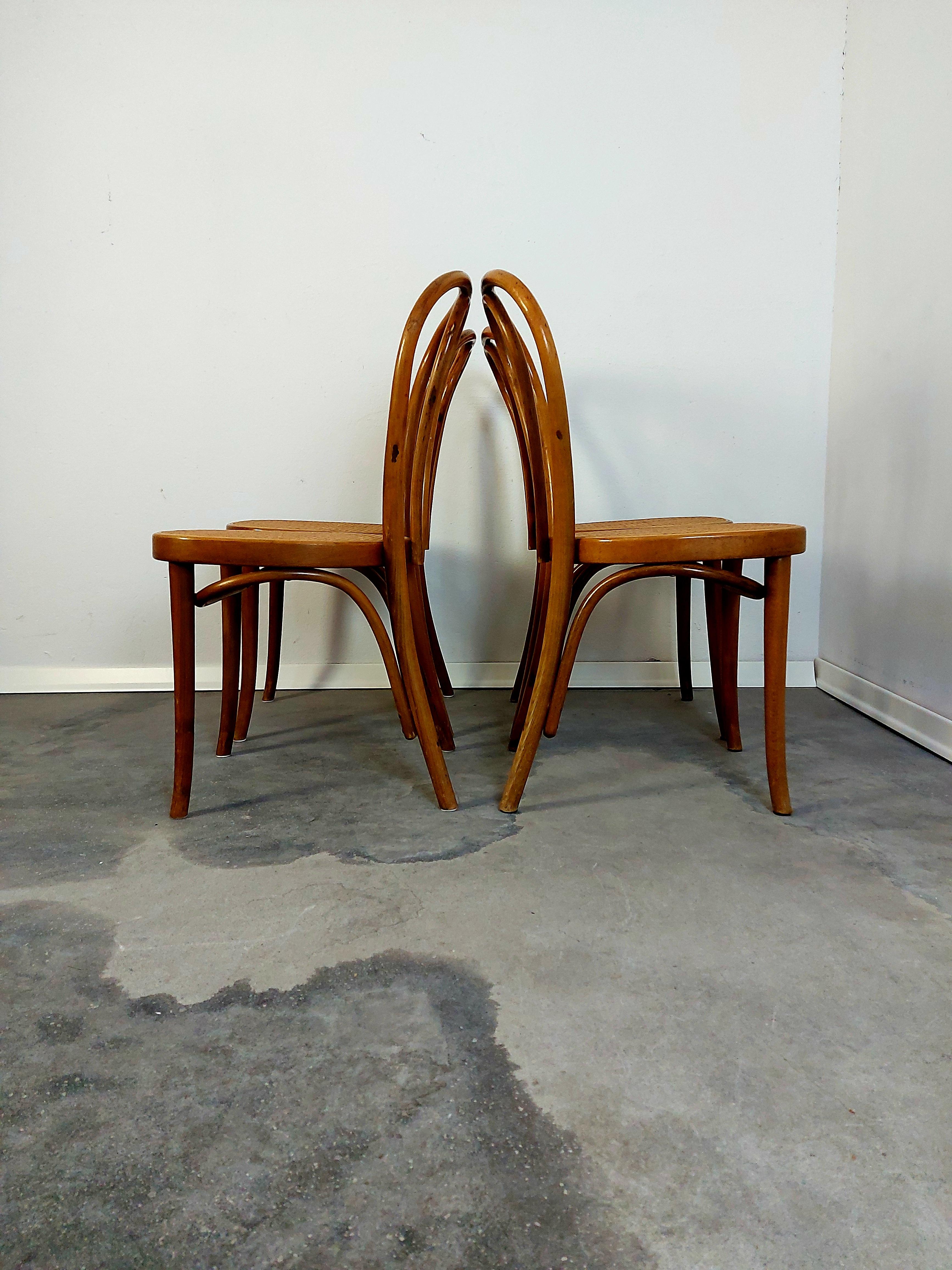 1 of 4, Dining chair, Bentwood cane, No. 18, 1960s 1