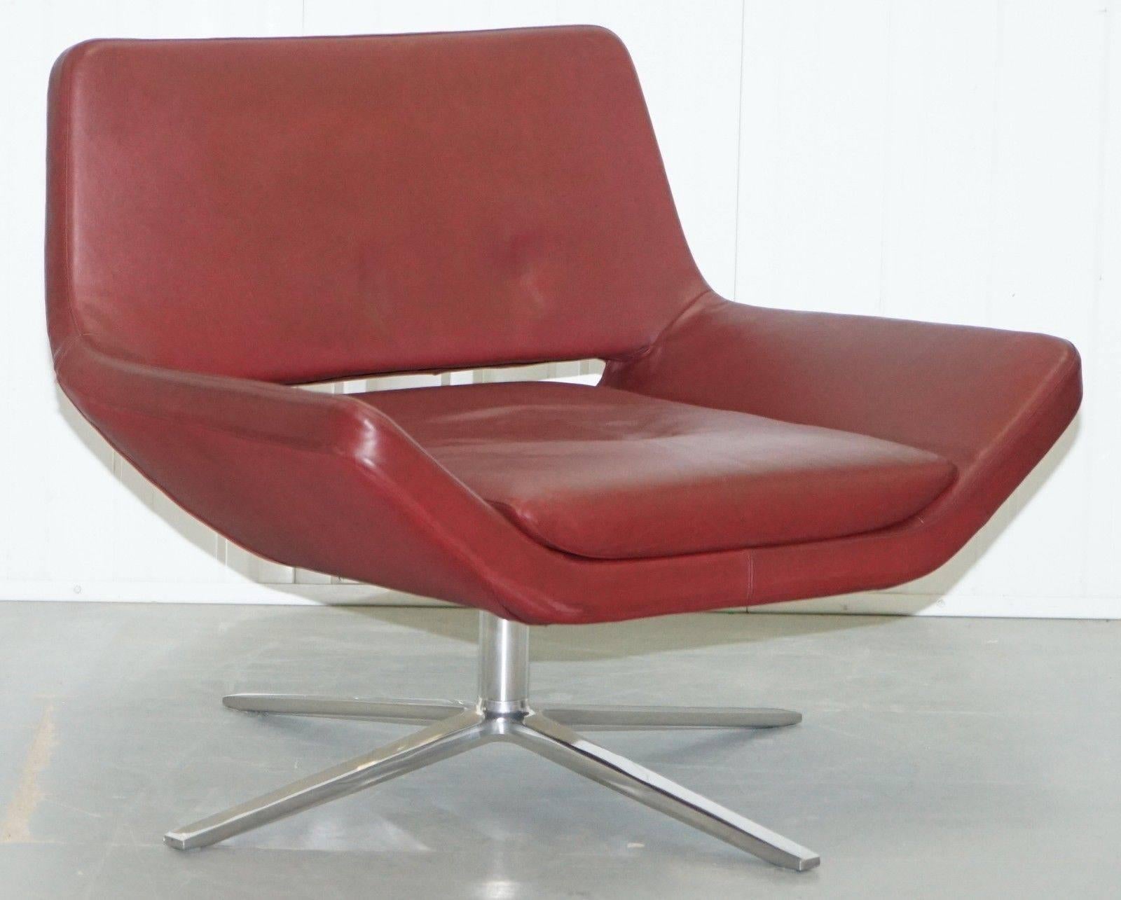 1 de 4 fauteuils en cuir Metropolitan de chaque B&B Italia de Jeffrey Bernett 3