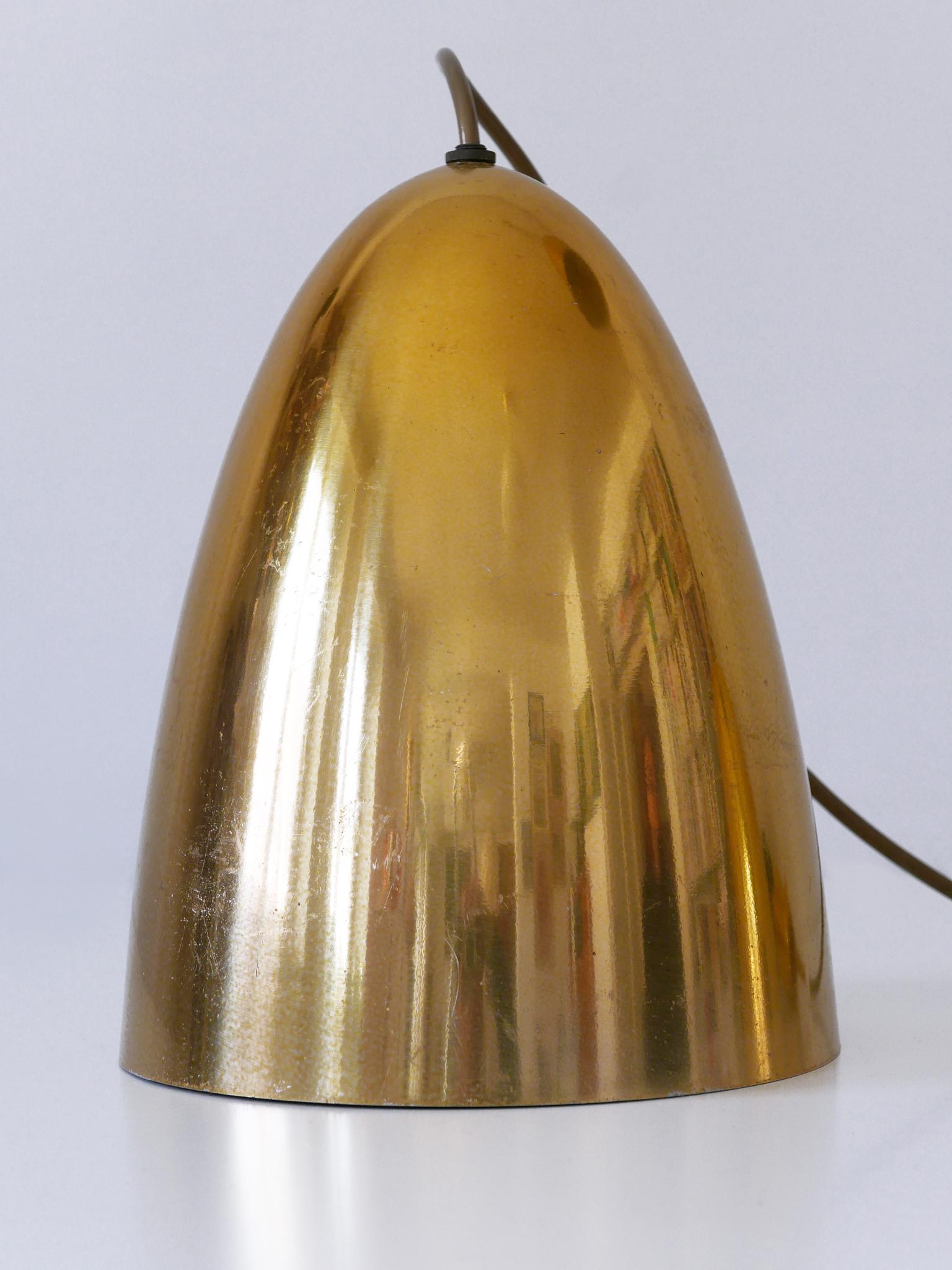 1 of 4 Elegant Mid Century Modern Pendant Lamps or Hanging Lights Germany 1950s For Sale 7