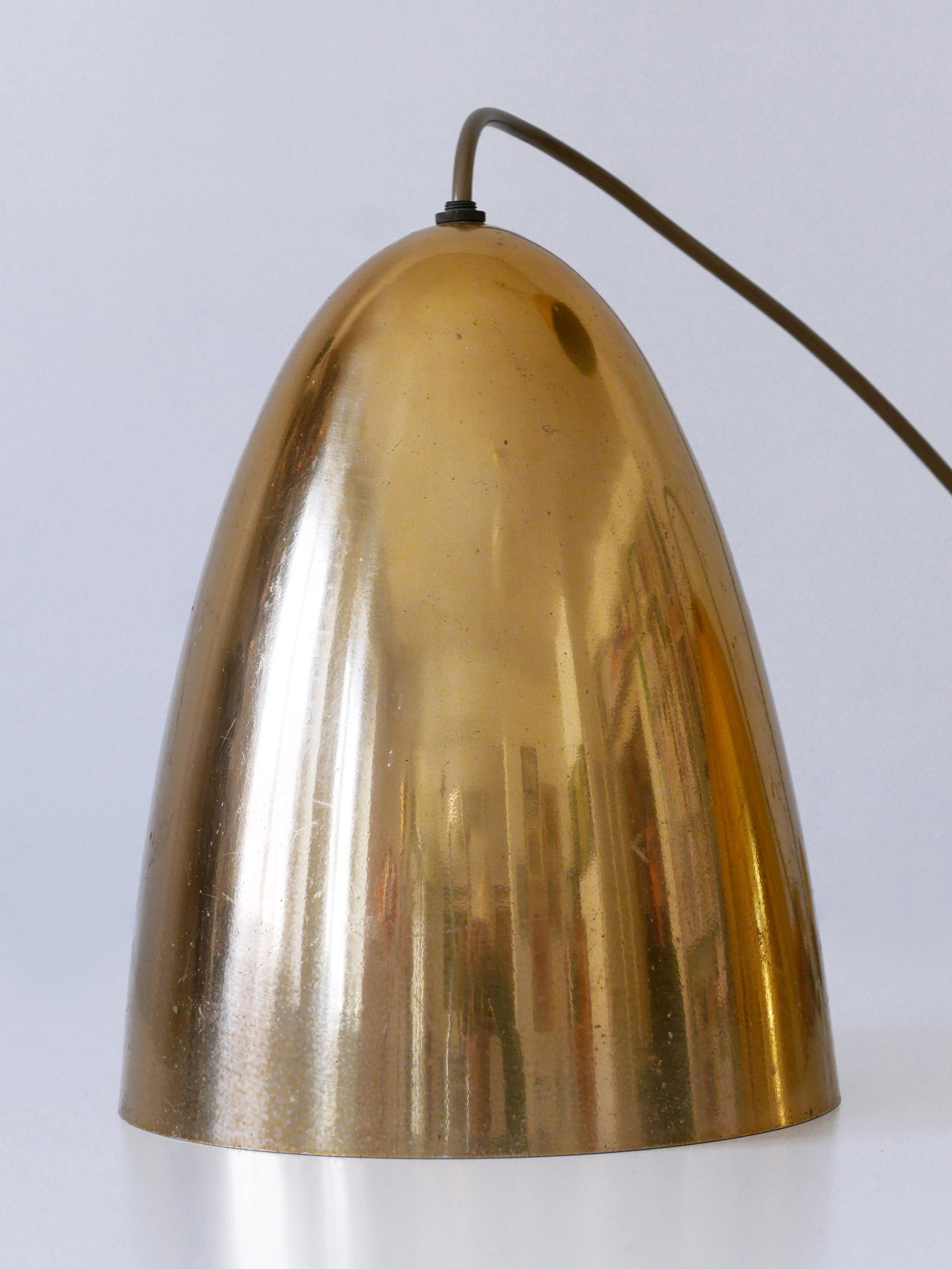 1 of 4 Elegant Mid Century Modern Pendant Lamps or Hanging Lights Germany 1950s For Sale 8