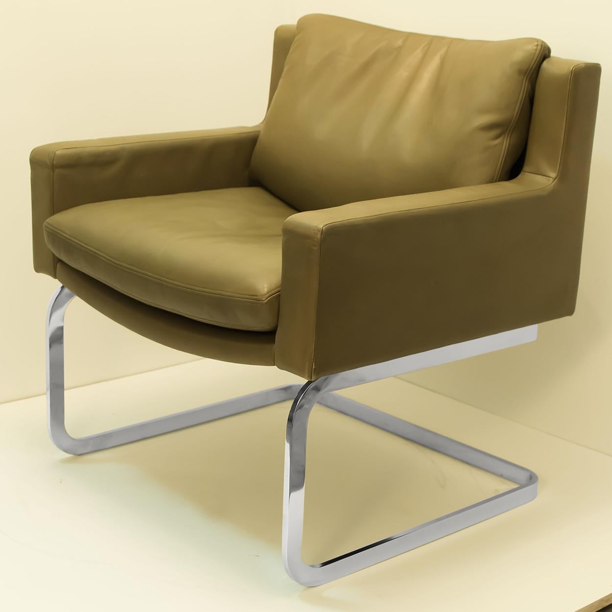 Plated 1 of 4 Executive Armchairs by Robert Haussmann for the Sede, 1965