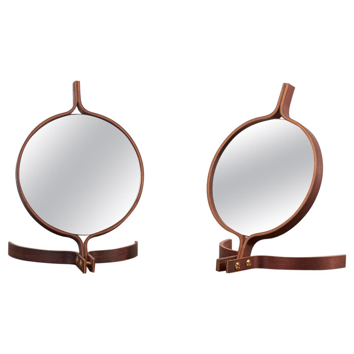 1 of 4 Hand or Table Mirror by Bech & Starup for Den Permanente Copenhagen For Sale