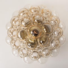 1 of 4 Helena Tynell Amber Bubble Flush Mounts or Wall Sconces, 1960s