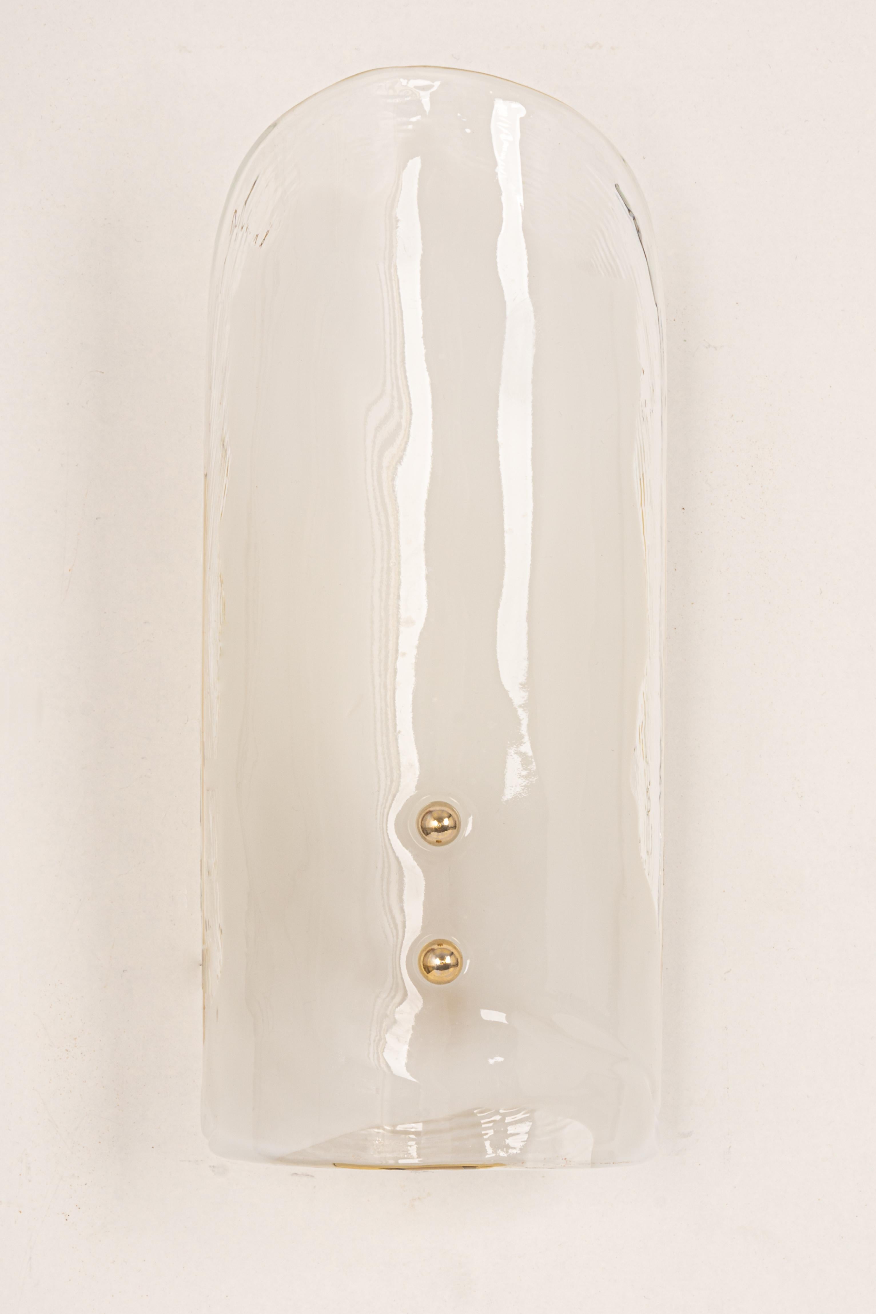 Mid-Century Modern 1 of 4 Kalmar Murano Glass Sconces Wall Lights, Austria, 1960s For Sale