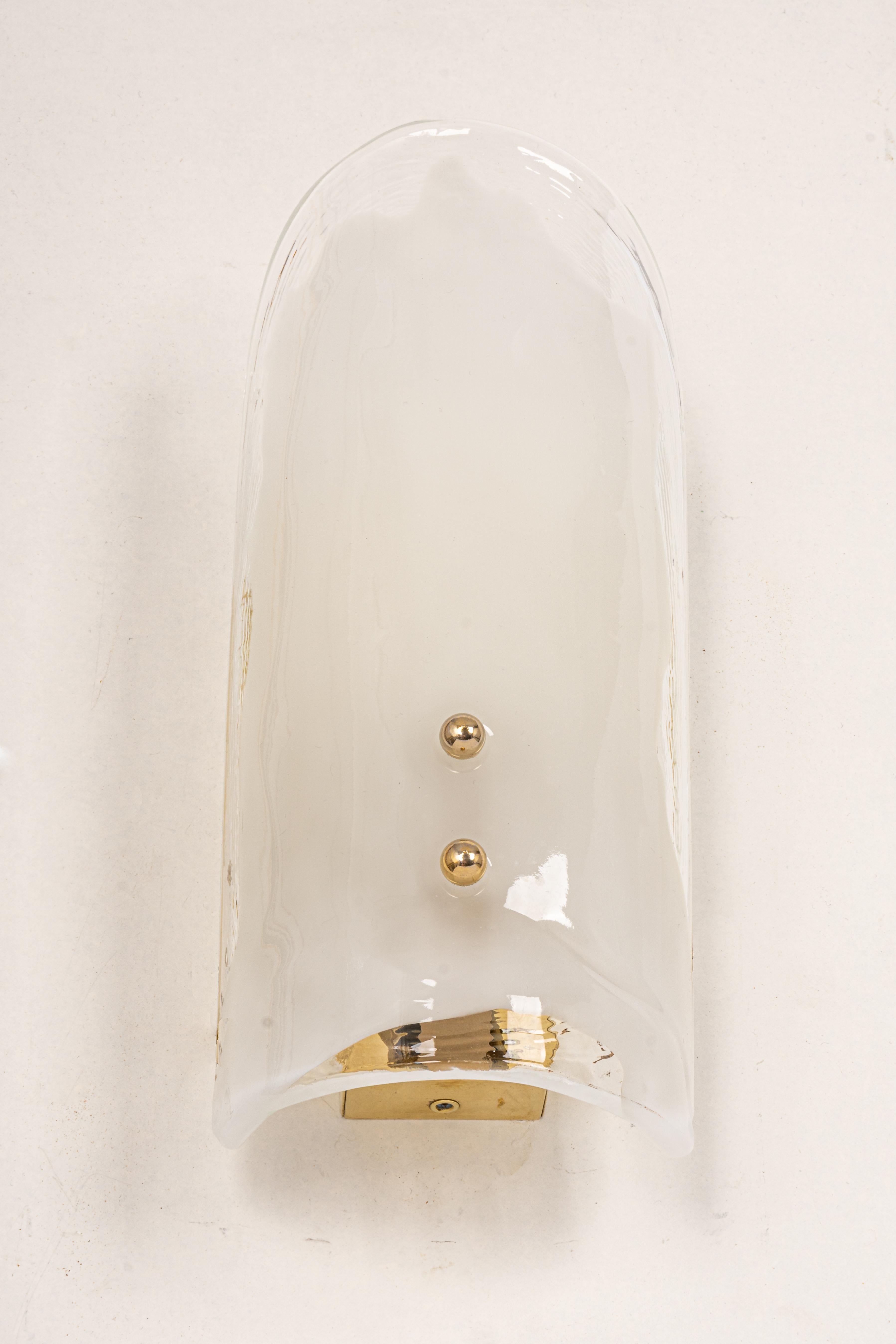 Austrian 1 of 4 Kalmar Murano Glass Sconces Wall Lights, Austria, 1960s For Sale