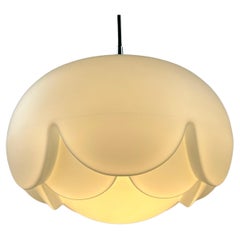 1 of 4 Large frosted glass Artichoke shaped pendant lamp XL by Peill and Putzler