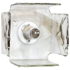 1 de 4 grandes appliques murales en verre conçues par Carlo Nason pour Kalmar, années 1960
