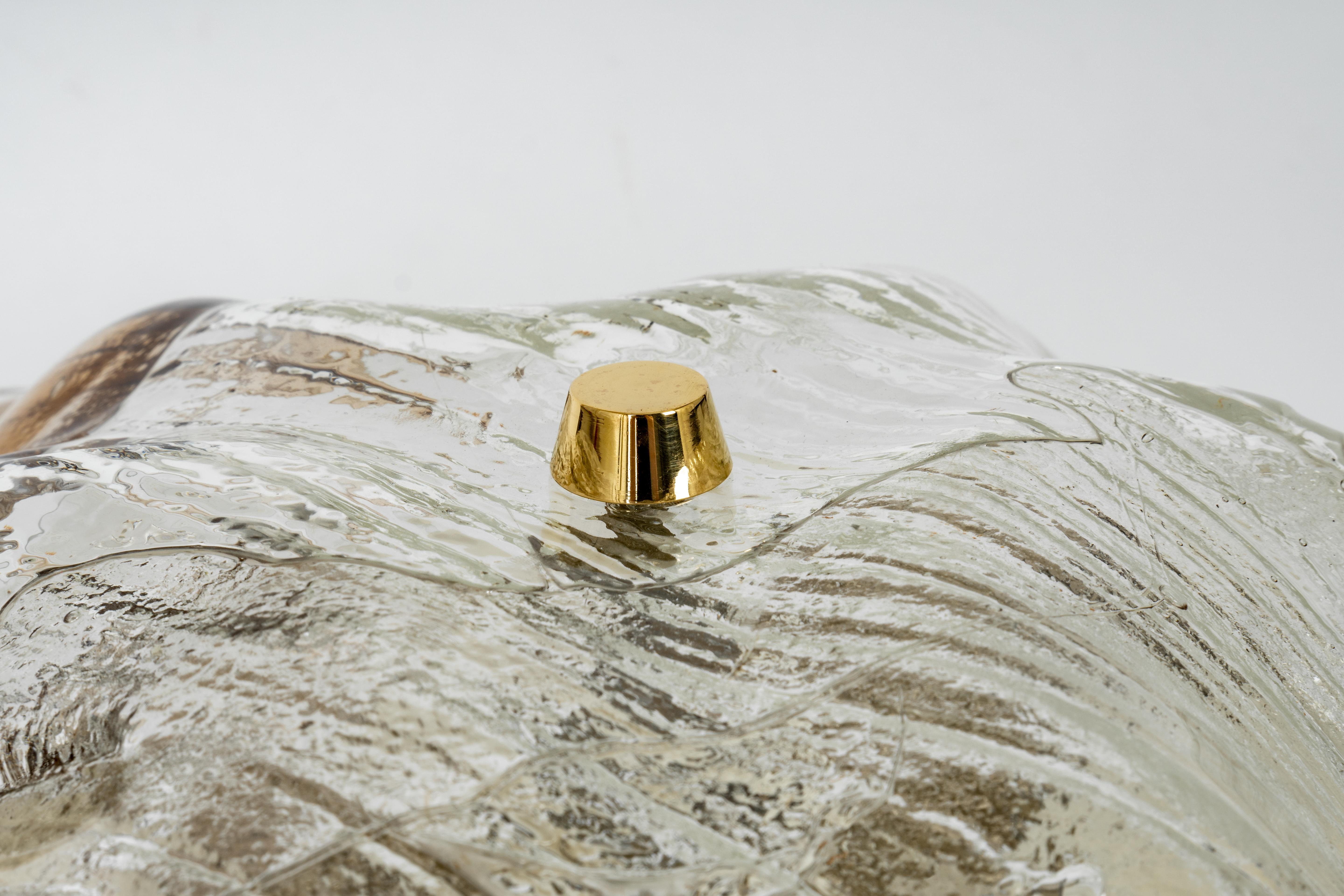 Late 20th Century 1 of 4 Large Kalmar Murano Flush mount Lights, Austria, 1970s For Sale
