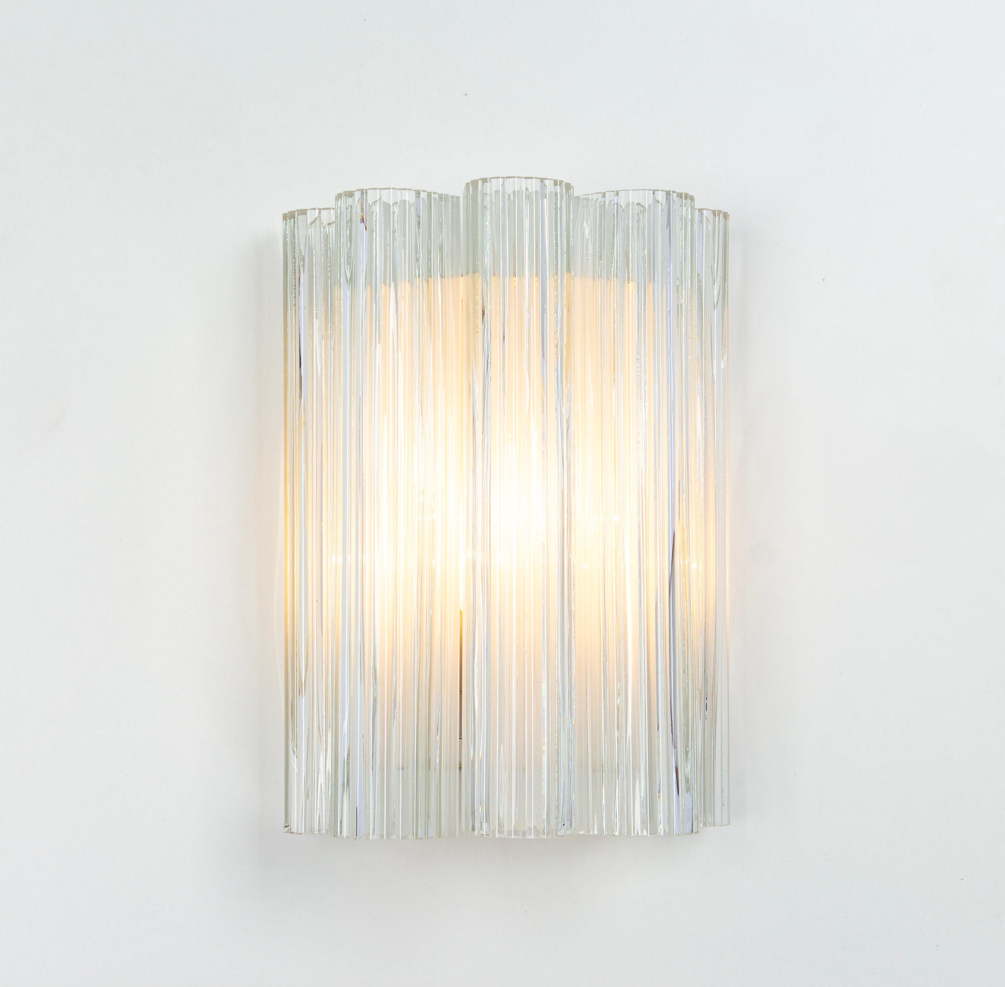 1 of 4 Large Murano Glass Wall Sconces by Doria, Germany, 1960s In Good Condition For Sale In Aachen, NRW