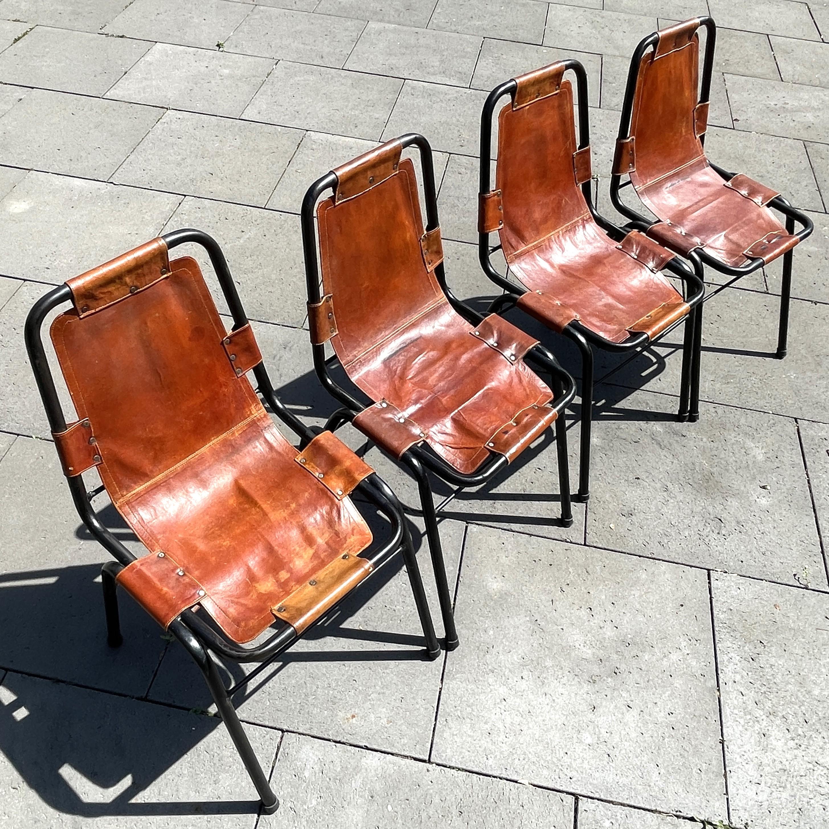 Bauhaus 1 of 4 Sedia Les Arcs di Dal Vera selezionata da Charlotte Perriand, anni '60 in vendita