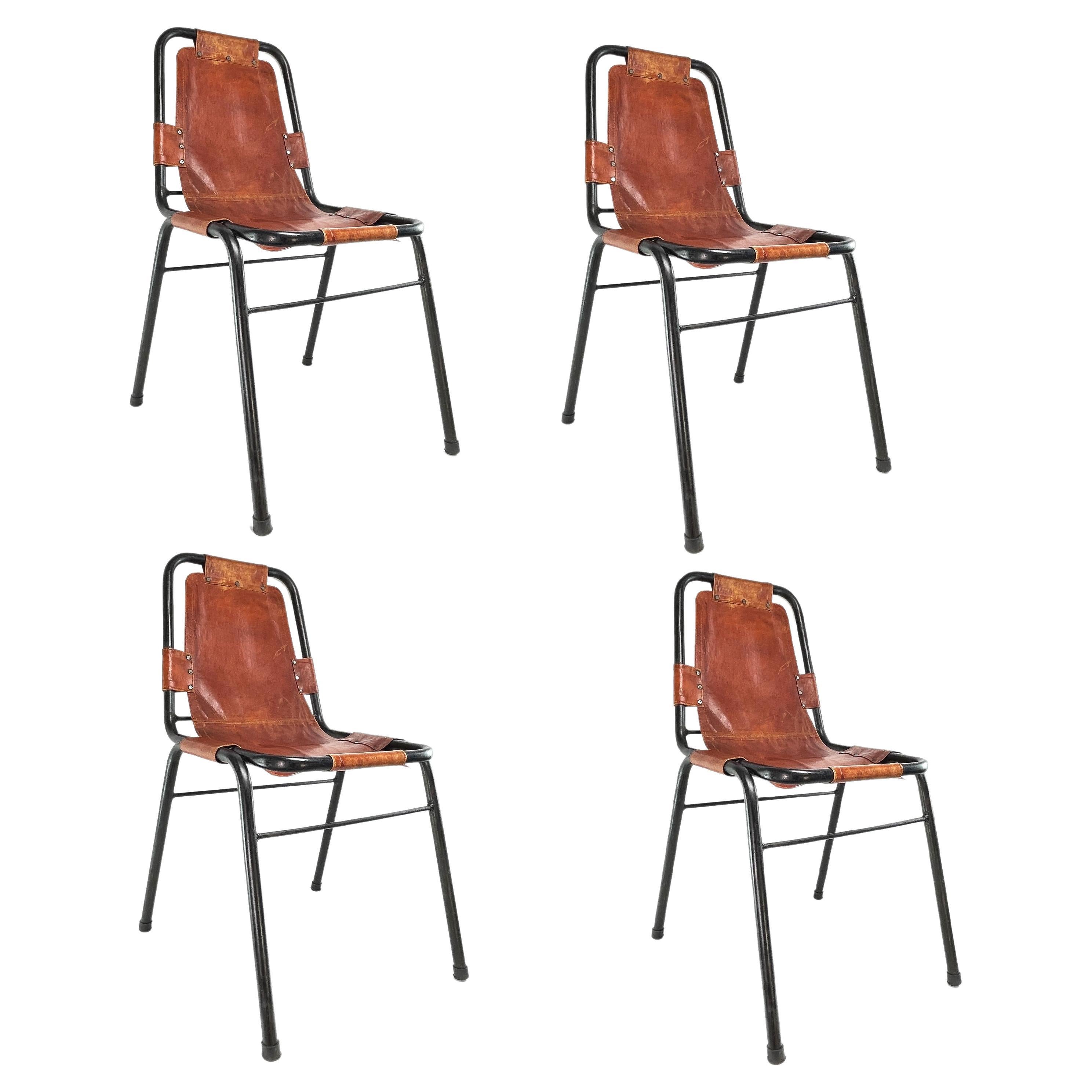 1960s Dal Vera Stacking Chairs for Charlotte Perriand Les Arcs Resort Set  of 6