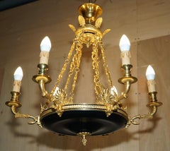 1 OF 4 L'ORIGINALE ITALY 24CT GOLD PLATED CANDLE BRONZE CHANDELIERs