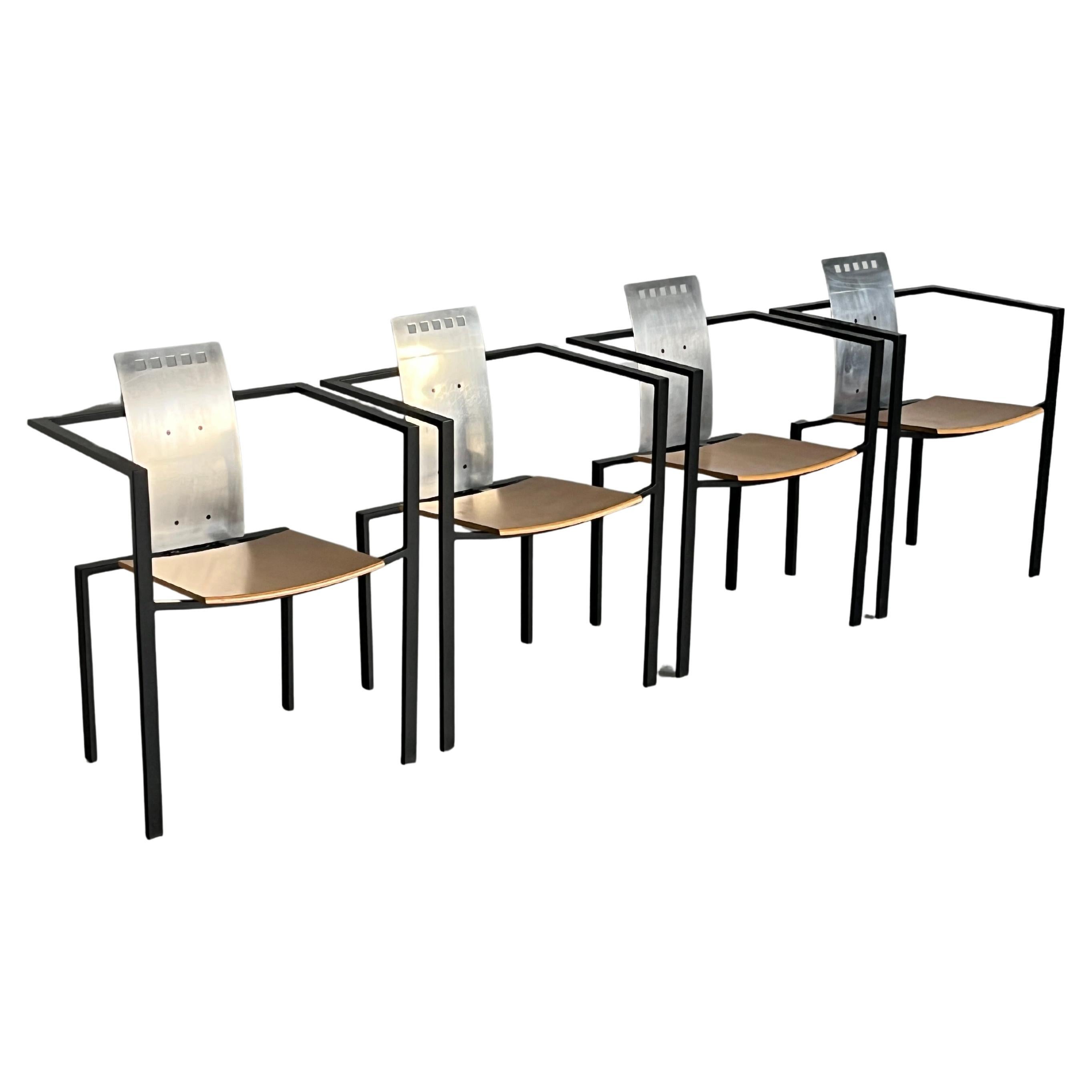 1 of 4 Memphis Design Postmodern Geometrical Chairs by KFF, 1980s Germany