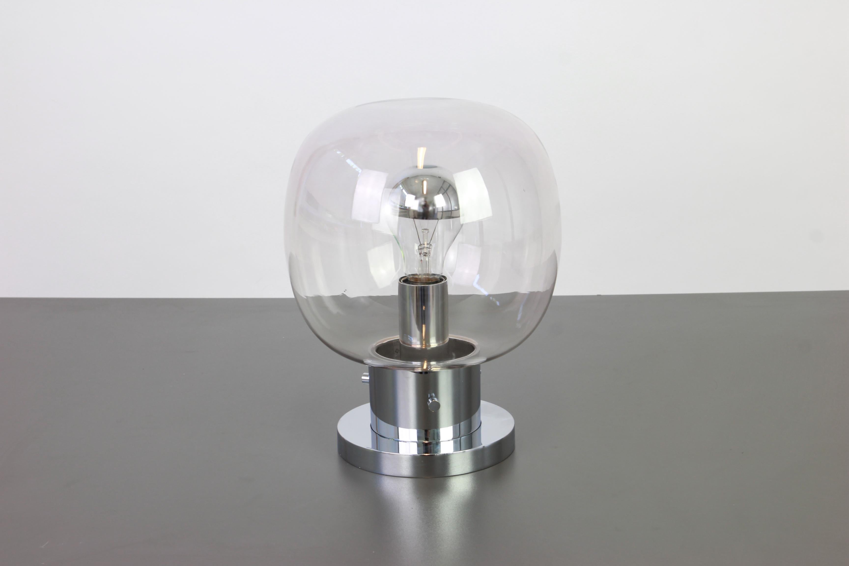 1 of 4 Midcentury Limburg Ceiling or Wall Lamp in Ball Shape, Germany, 1970s In Good Condition In Aachen, NRW