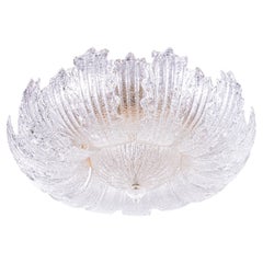 1 ‚of 4’ Murano Rugiada 31.5" Flush Mount Glass & Brass Chandelier, Barovier