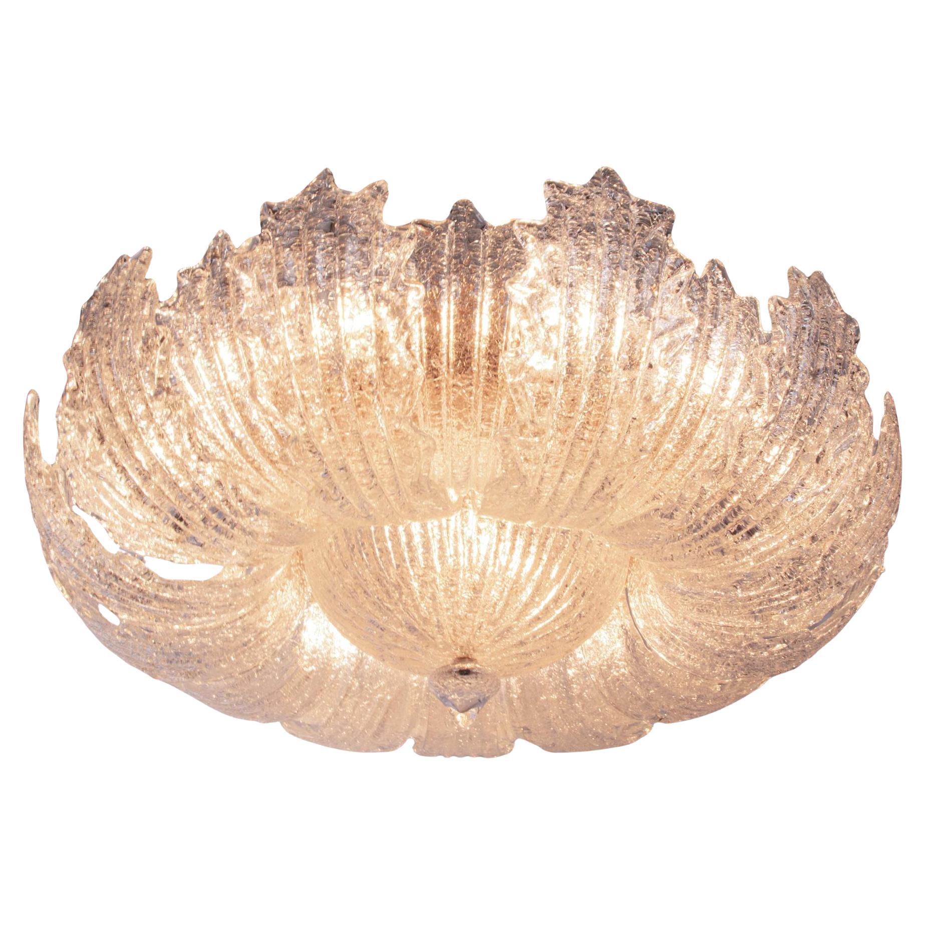 1 'di 4' Lampadario di Murano Rugiada 31.5" con montaggio a filo in vetro e ottone, Barovier