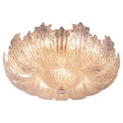 1 ‚of 4’ Murano Rugiada 31.5" Flush Mount Glass & Brass Chandelier, Barovier