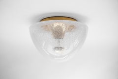 1 of 4 Mushroom Shaped Glass Lamp in Gold, Germany 1960s