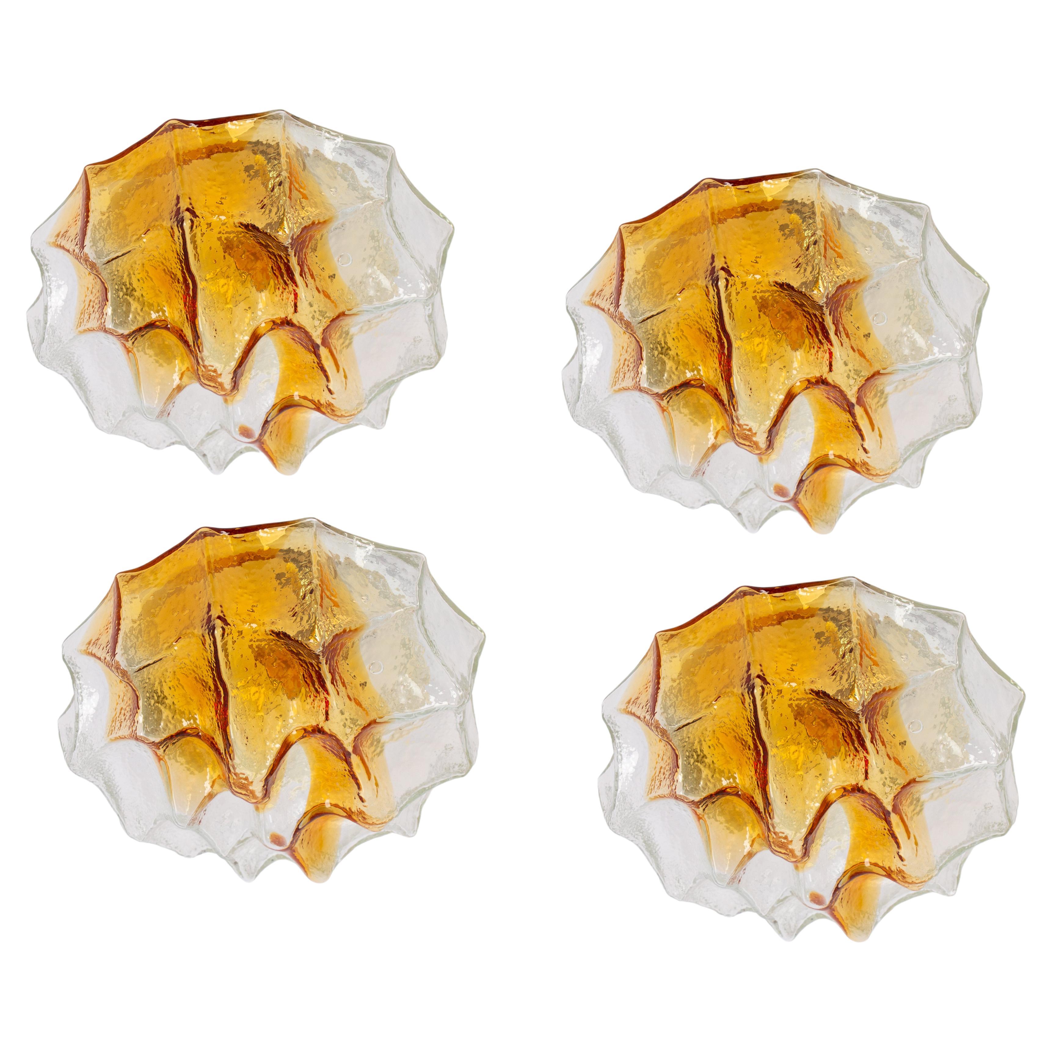 1 of 4 Petite Murano Flush Mount, Italia, anni '70