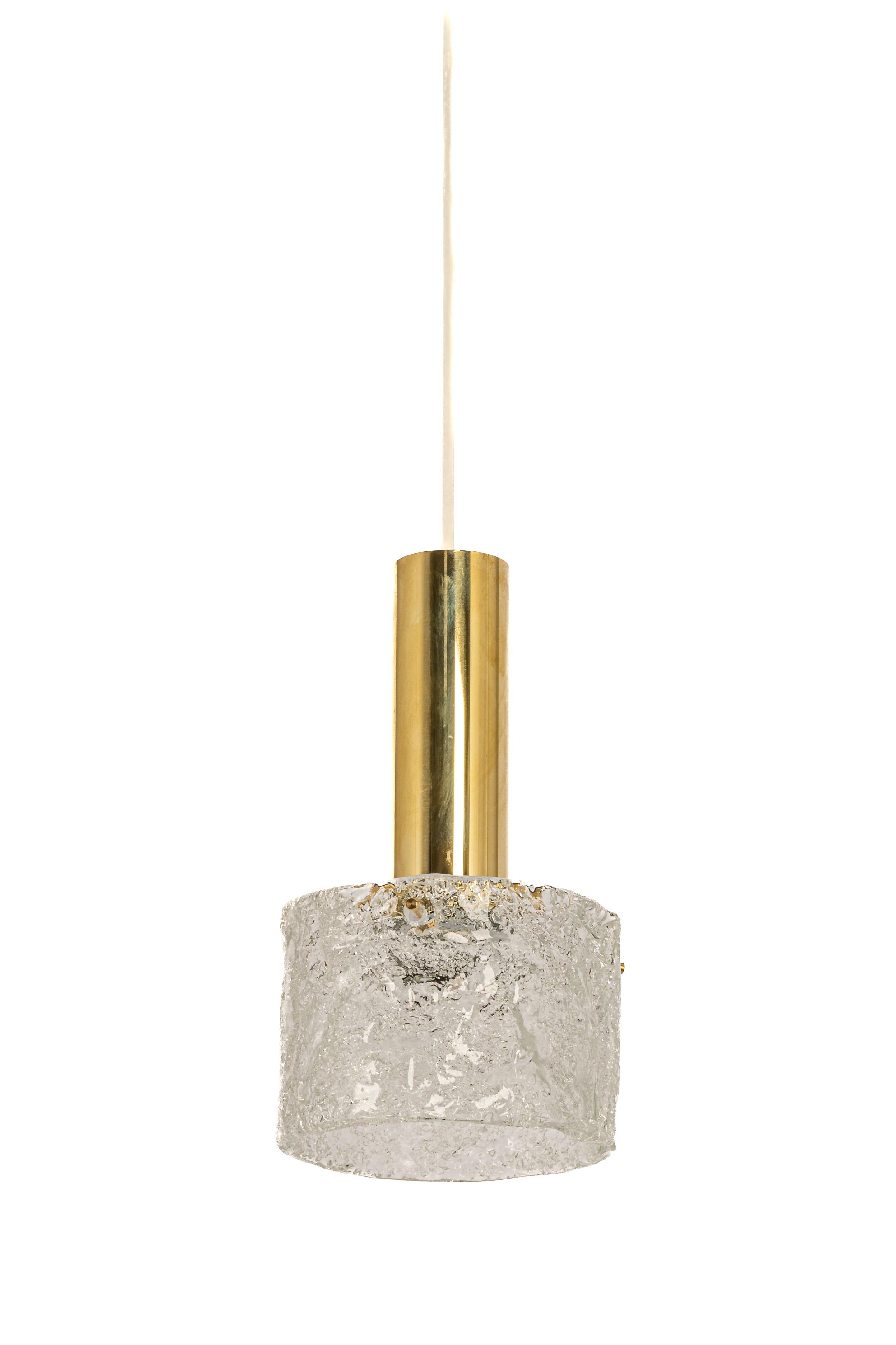 1 of 4 Petite Murano Pendant Lights by Hillebrand, 1960s In Good Condition For Sale In Aachen, NRW