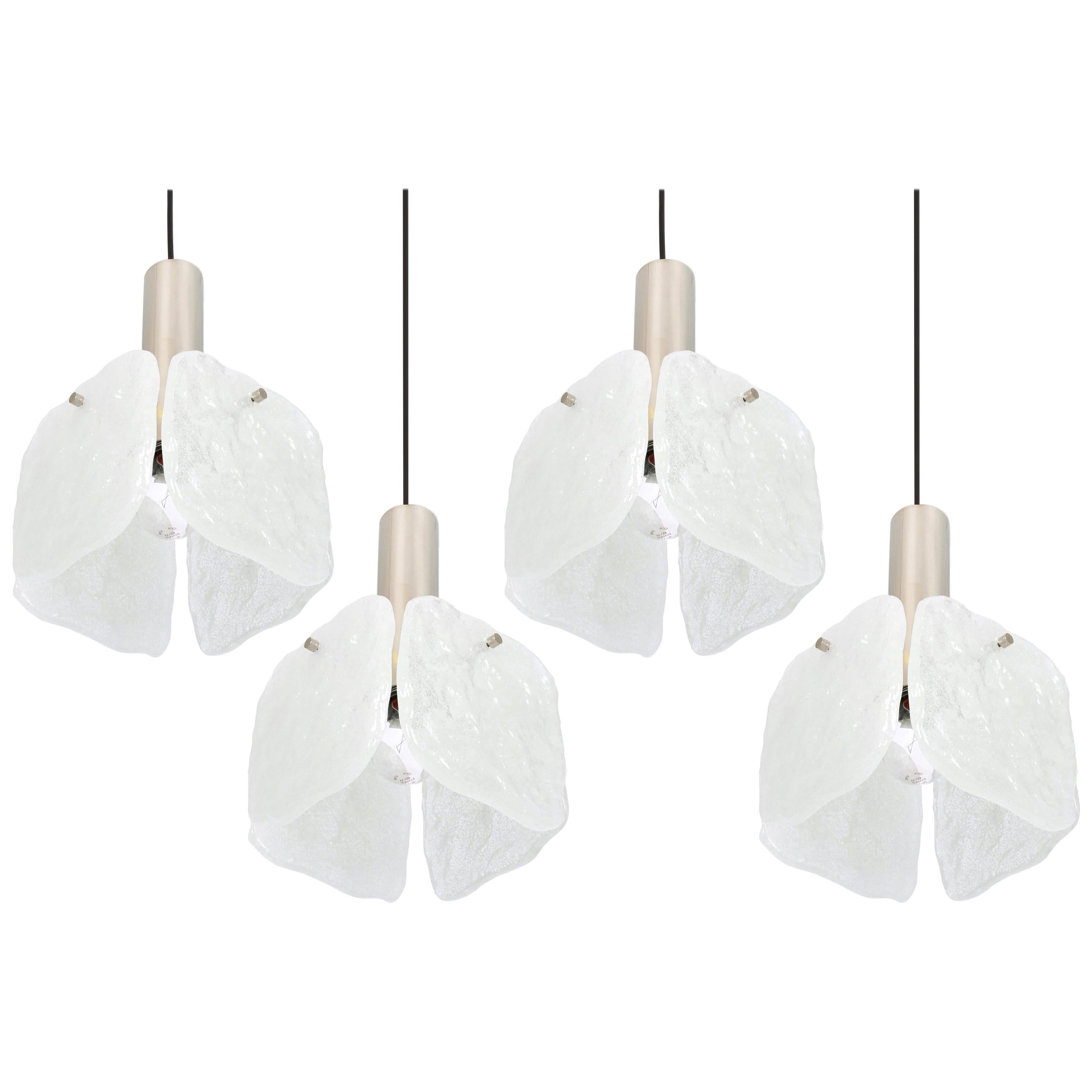 1 of 4 Petite Murano Pendant Lights Designed by Kalmar, Austria, 1970s