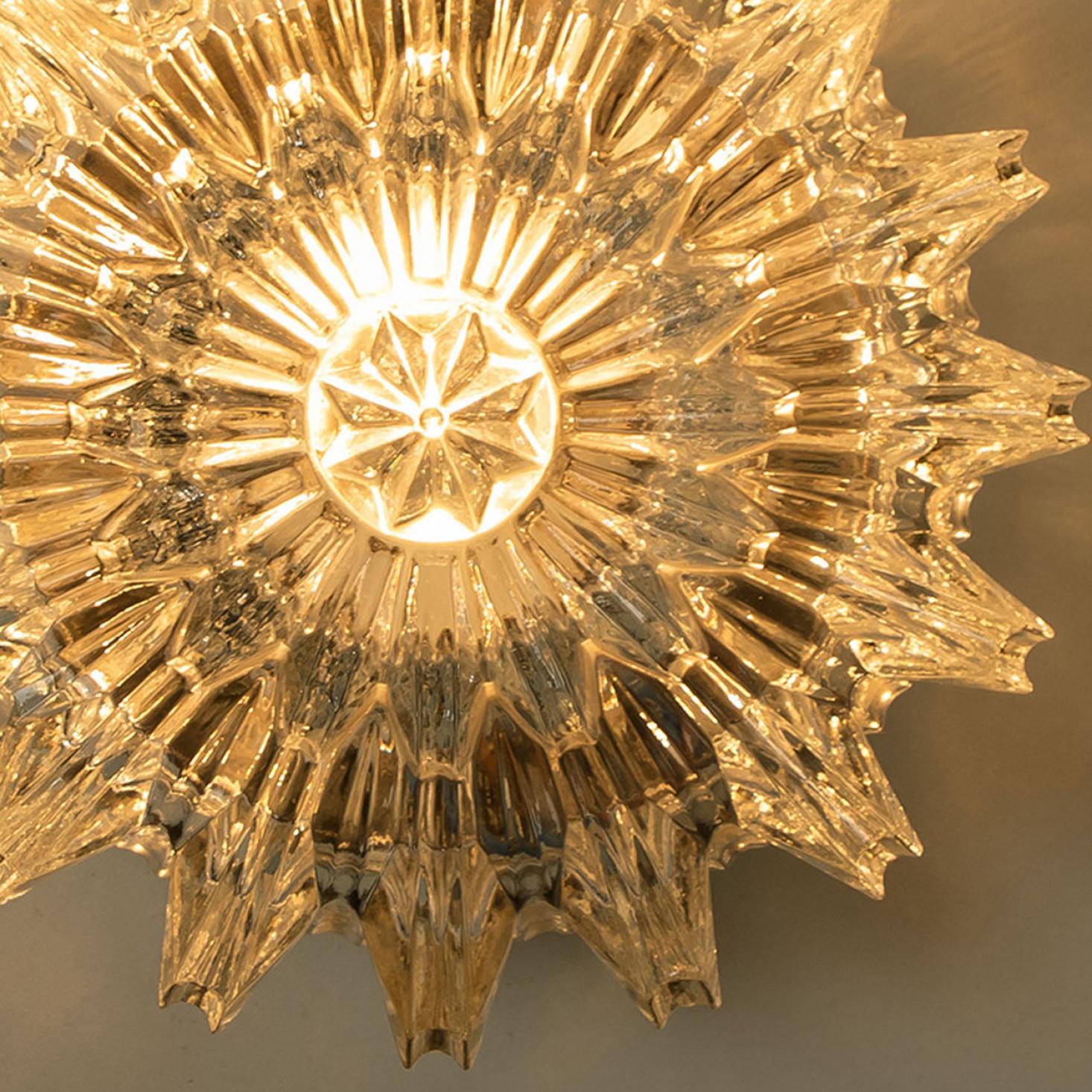 1 de 4 Lights Putzler, Sculptural Clear Glass, 1970 en vente 2