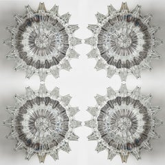 1 of 4 Putzler Wall Lights, Sculptural Clear Glass, 1970s