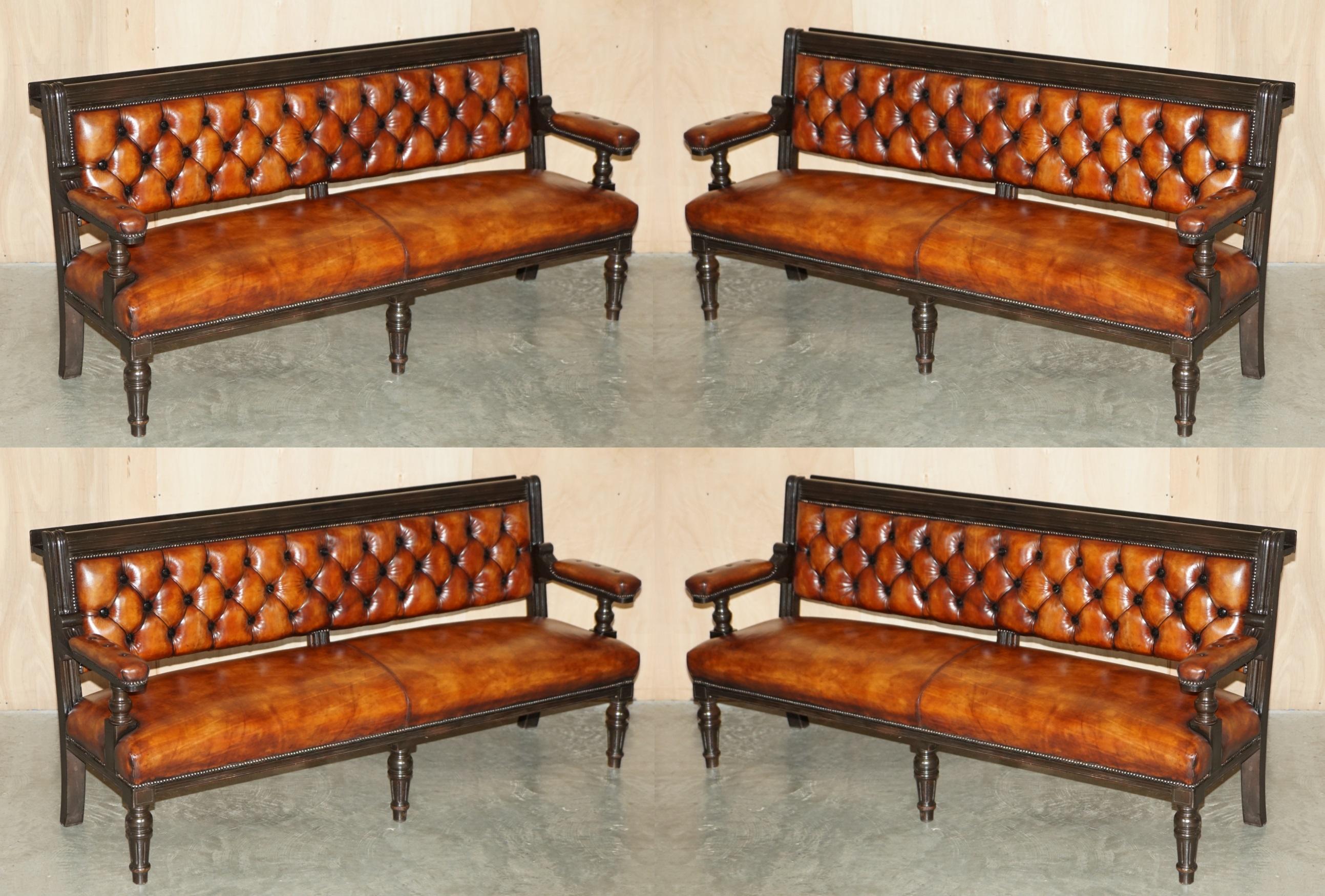 Royal House Antiques

Royal House Antiques is delighted to offer for sale one of four absolutely stunning, fully restored extra large Victorian Snooker hall pub benches with new Italian leather upholstery that has been hand dyed

Please note the