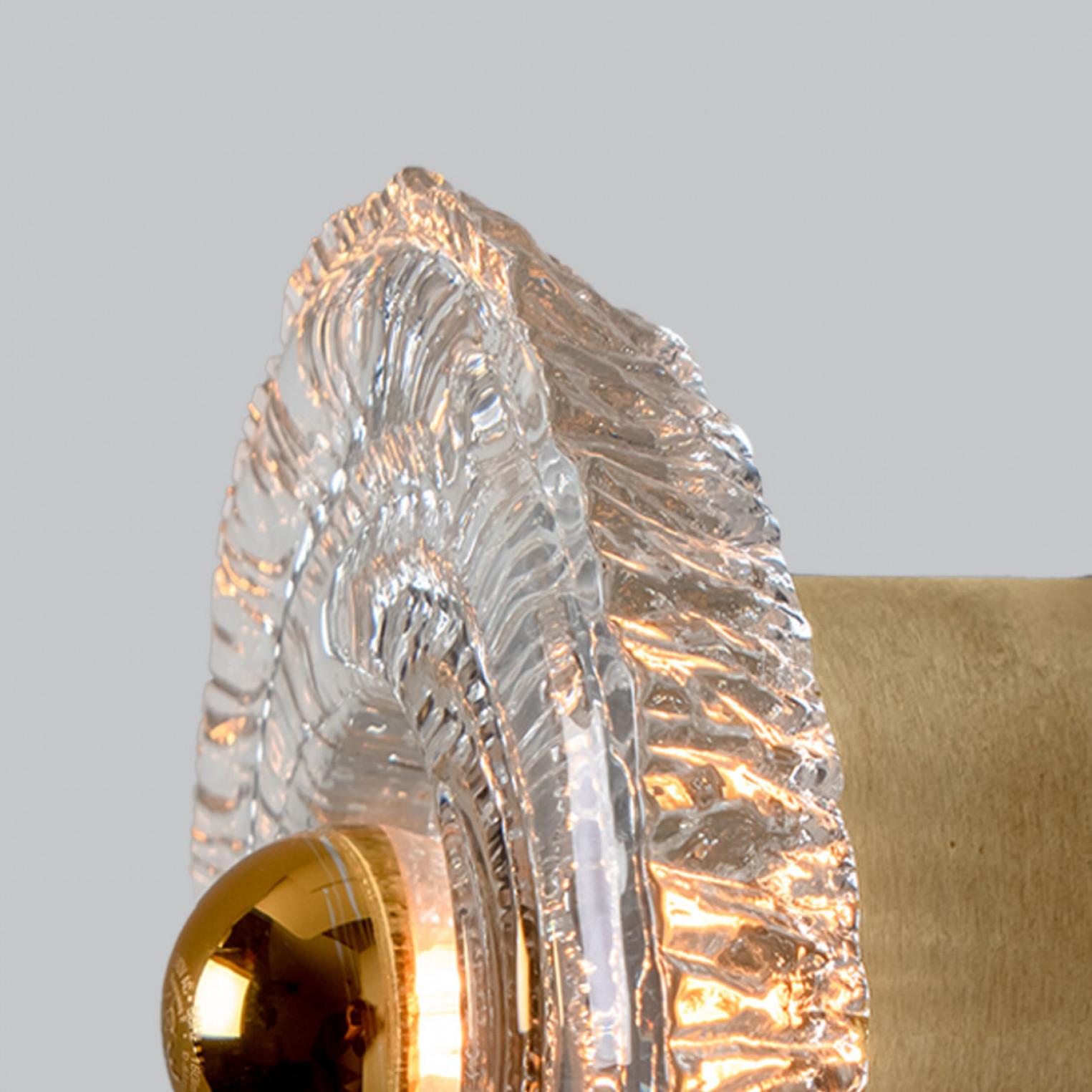 1 of 4 Round Gold Glass Wall Lights/Flush mounts by Peill Putzler, Germany, 1970 For Sale 8