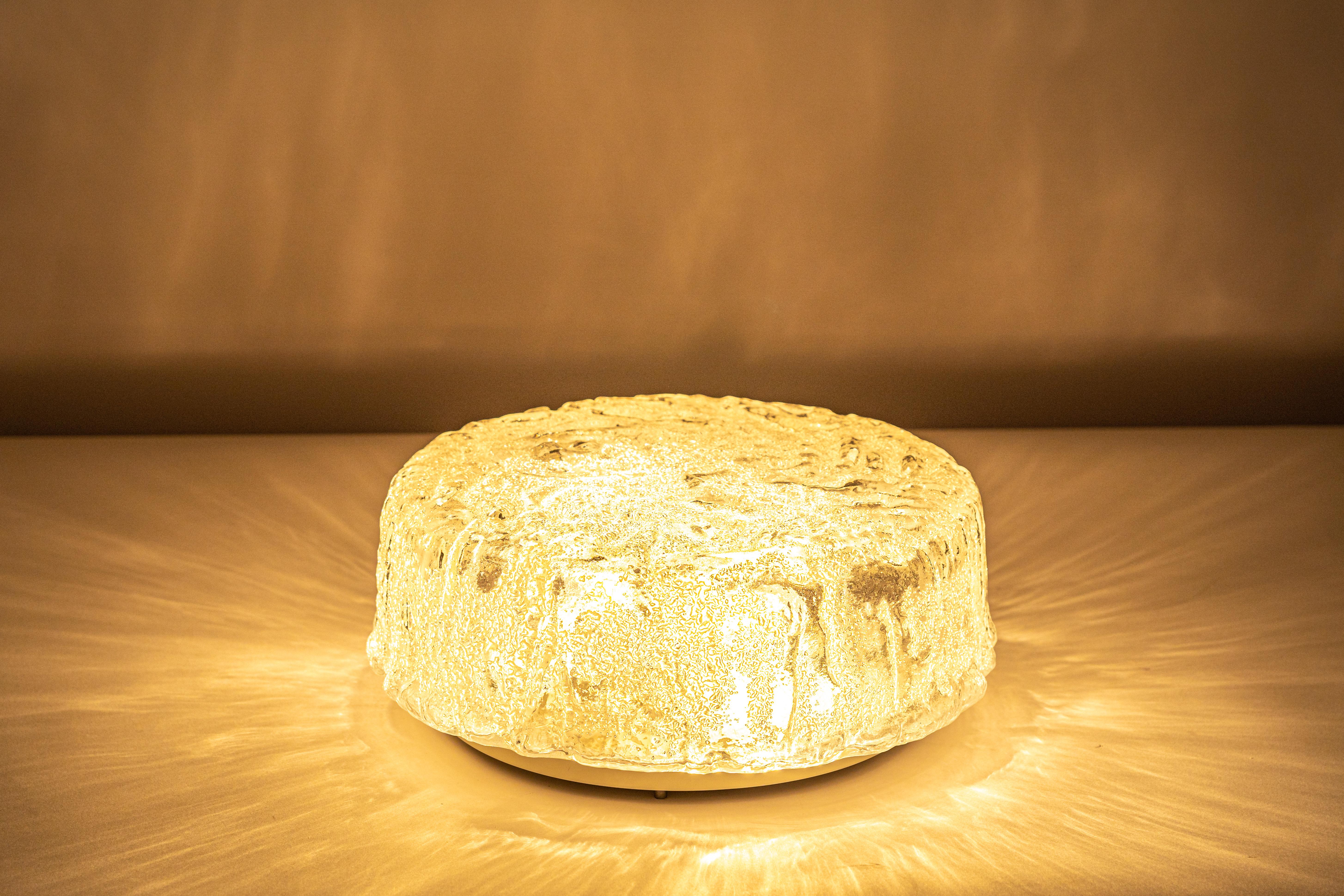 1 of 4 Round Murano Glass Flush Mount by Limburg, Germany, 1970s For Sale 7