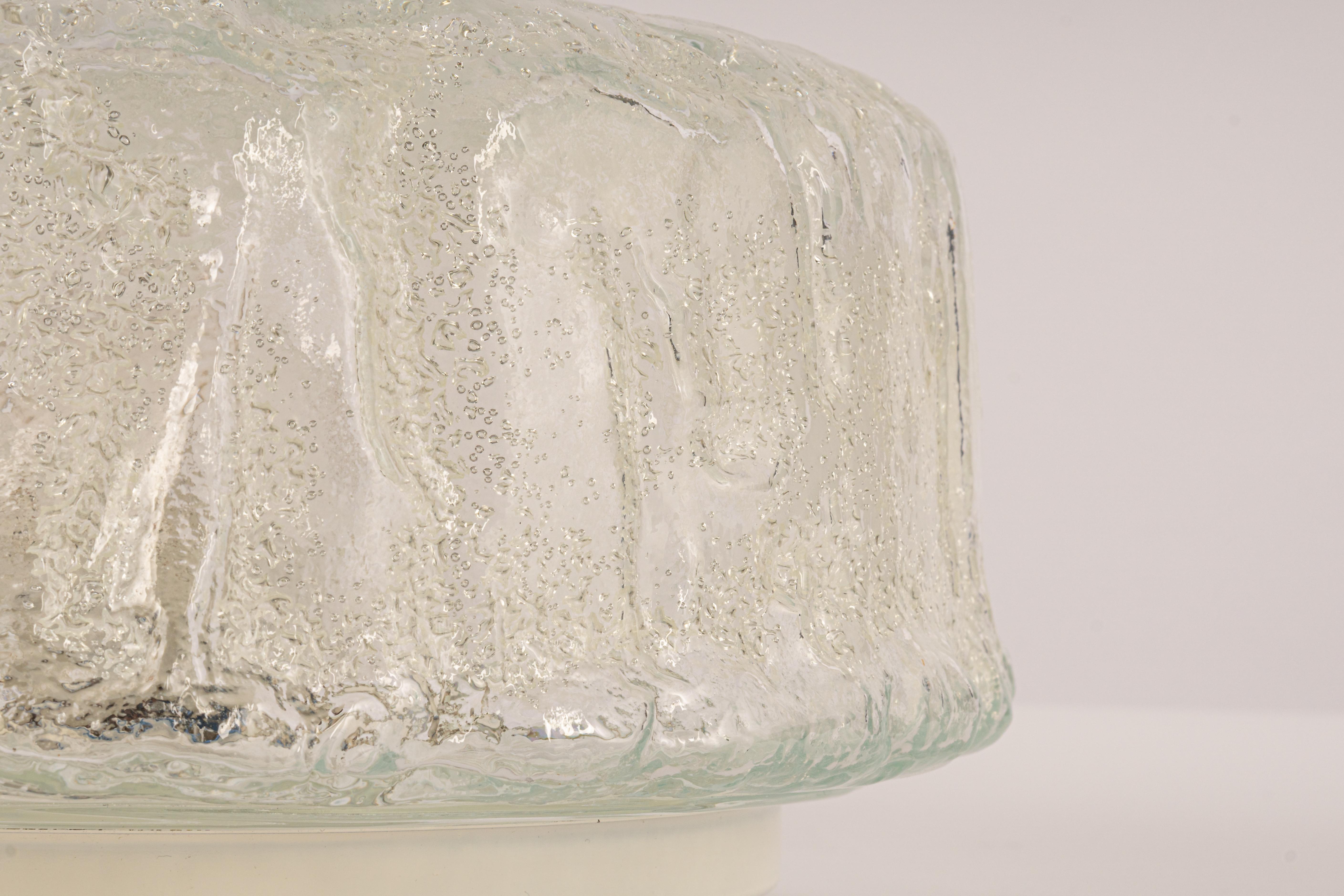 1 of 4 Round Murano Glass Flush Mount by Limburg, Germany, 1970s For Sale 1