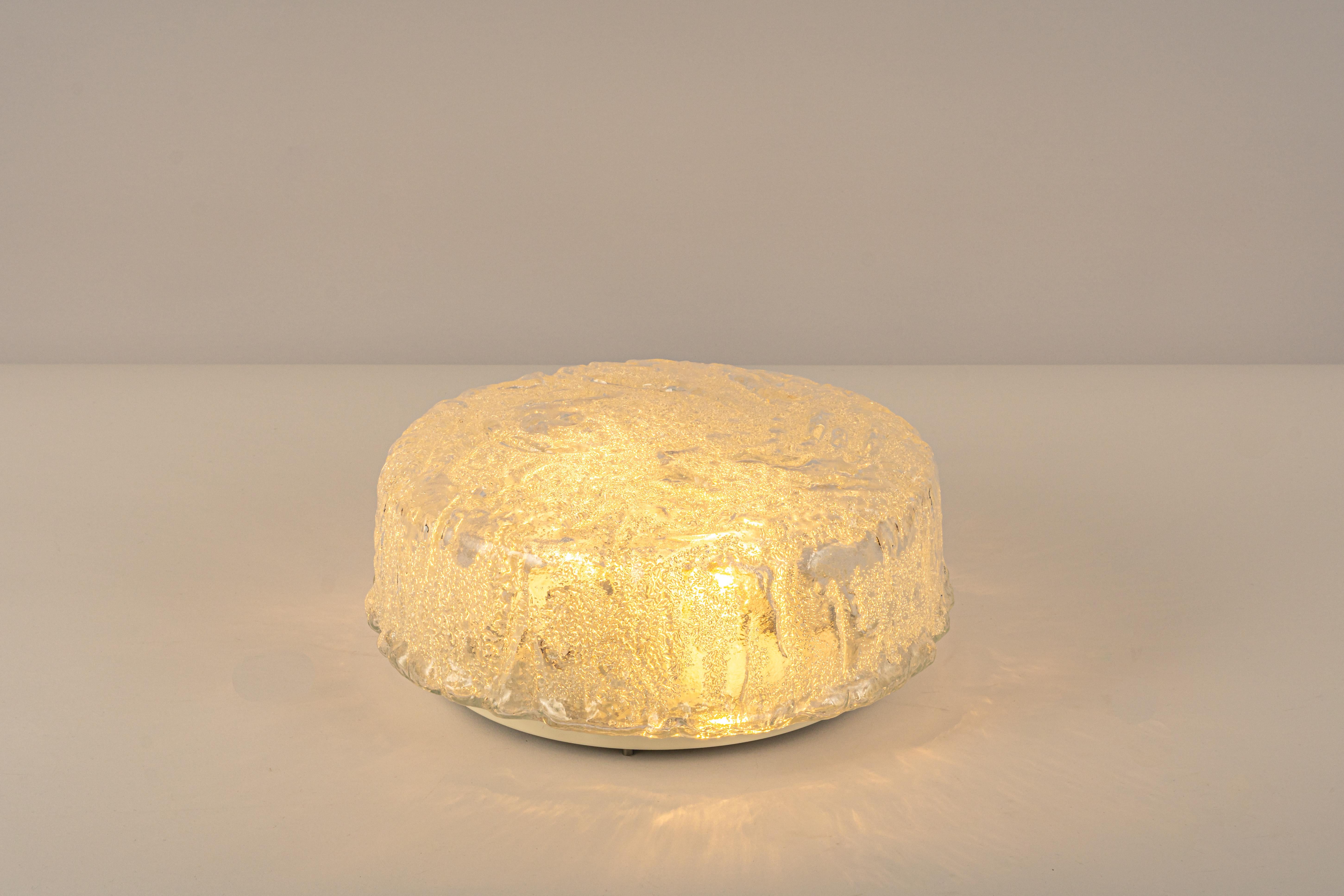 1 of 4 Round Murano Glass Flush Mount by Limburg, Germany, 1970s For Sale 3