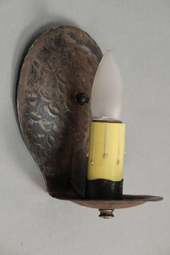 1 of 4 Simple Antique Spanish Revival Monterey Period Sconce