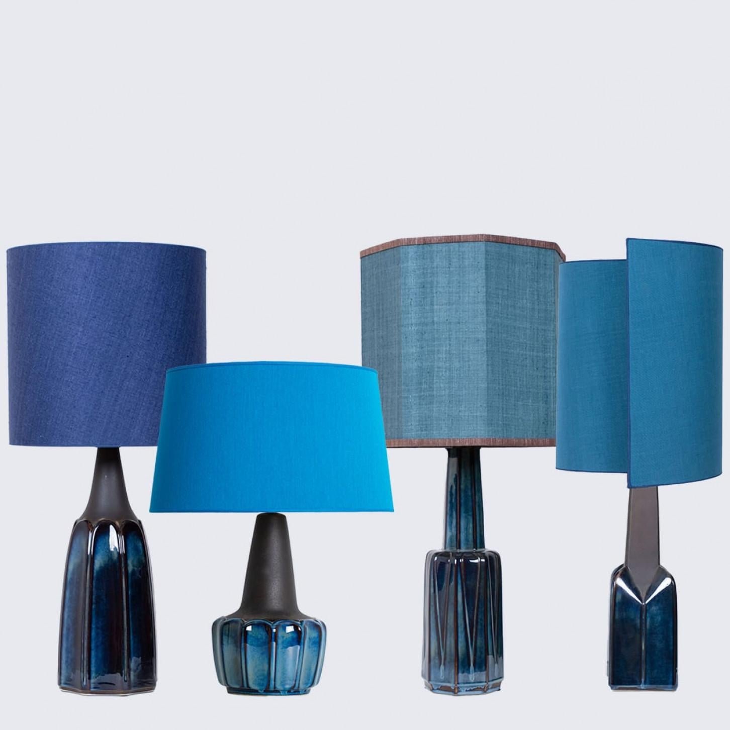 1 of 4 Soholm Table Lamps with Silk Custom Made Lampshades, René Houben 1960 For Sale 4