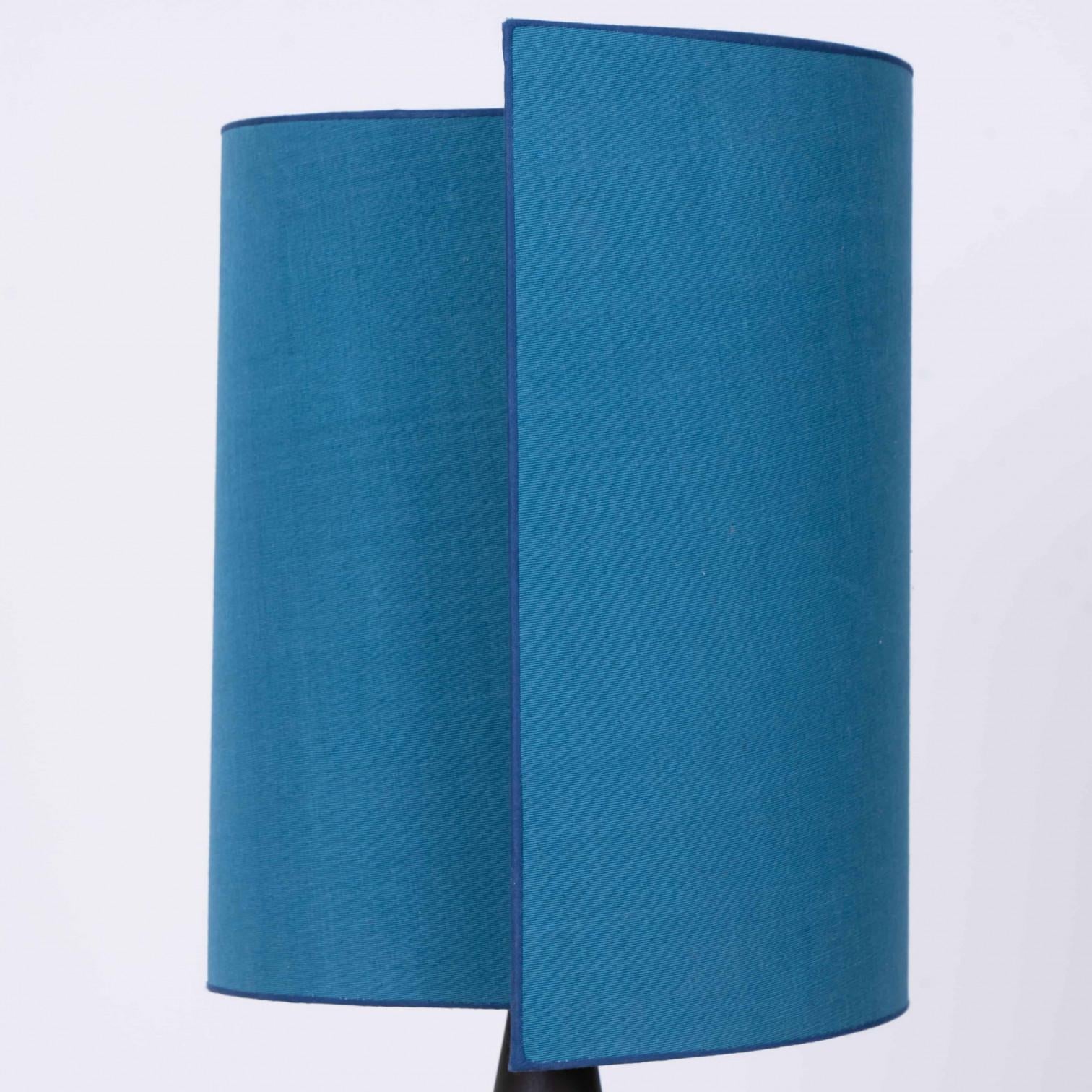 Metal 1 of 4 Soholm Table Lamps with Silk Custom Made Lampshades, René Houben 1960 For Sale