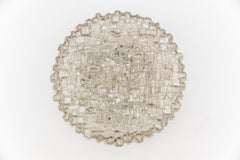 1. of 4 Square Smoked Glass Geometric Glass Wall Lamp / Flush Mount, 1960s