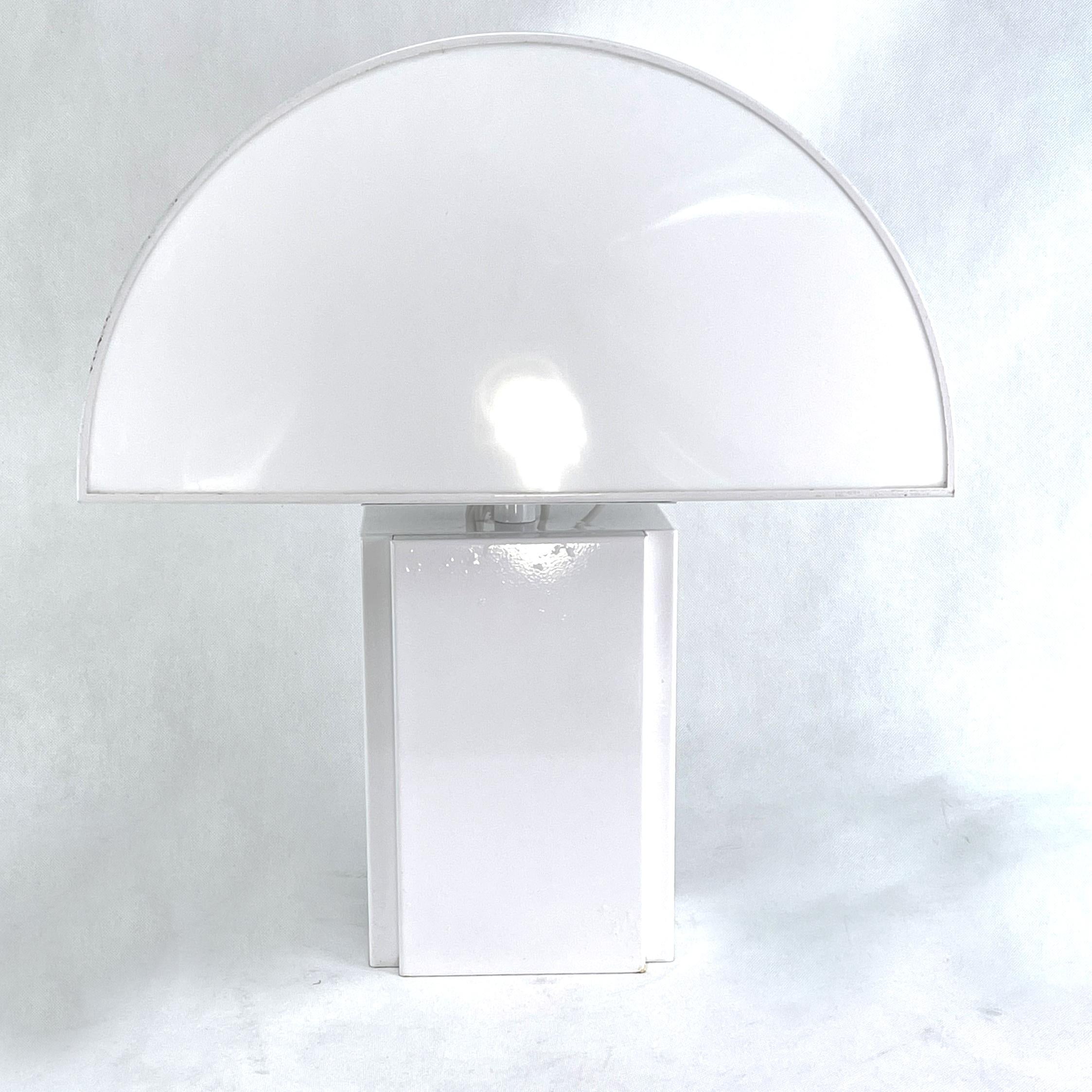 Mid-Century Modern 1 of 3 Table Lamp Harvey Guzzini Olympe Maxi Opale for Ed Italy, 1970s