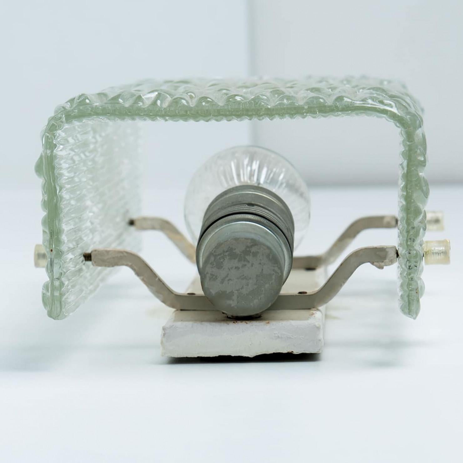 1 de 4 Lampes murales en verre texturé à vagues de Kalmar Leuchten, années 1970 en vente 6