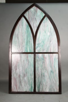 1 of 4 Turn of The Century Peaked Stained Glass Window