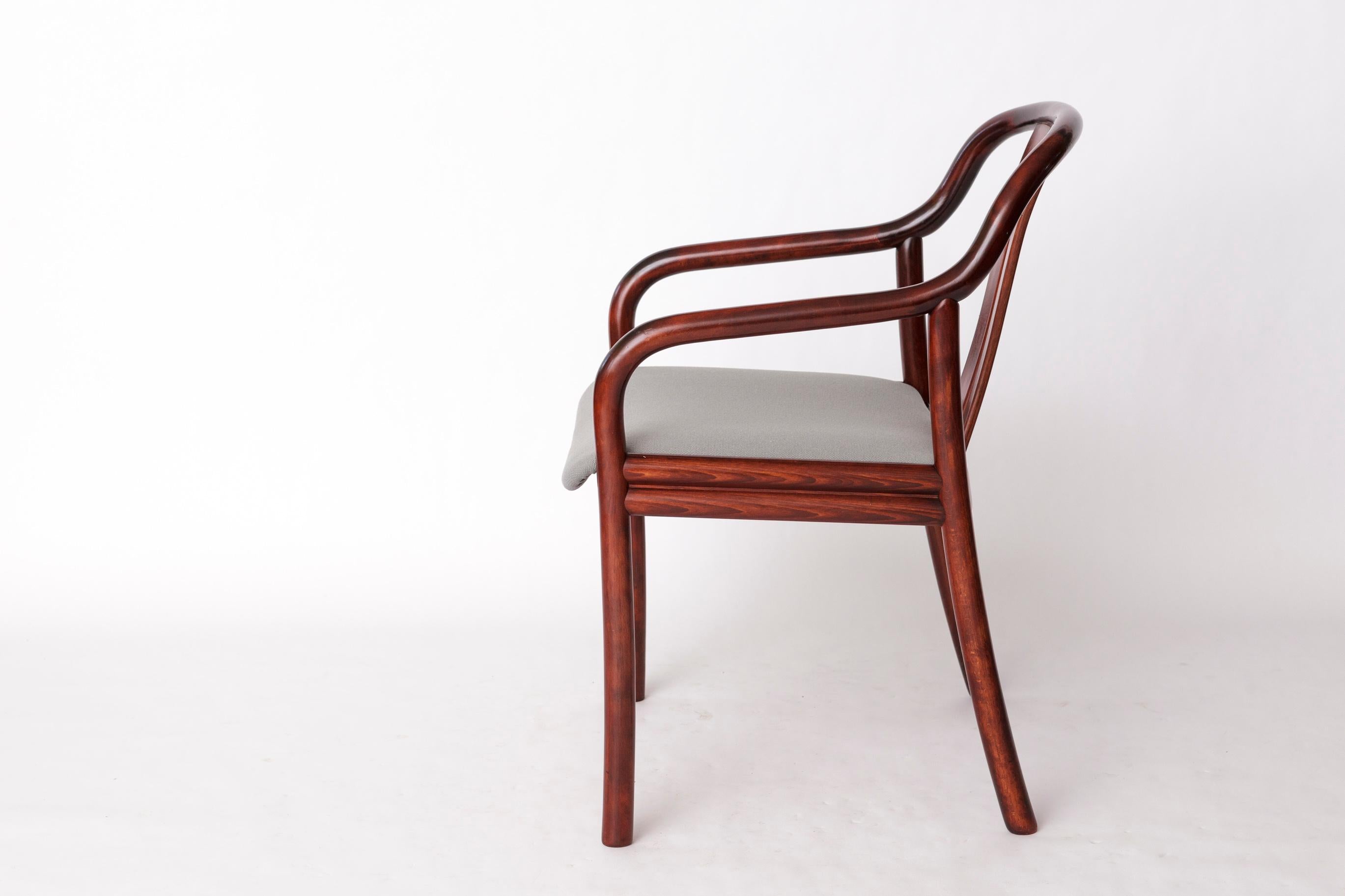 4 Vintage Armchair by Oswald Beck for Casala – 1980s German Design, Grey Fabric In Good Condition For Sale In Hannover, DE